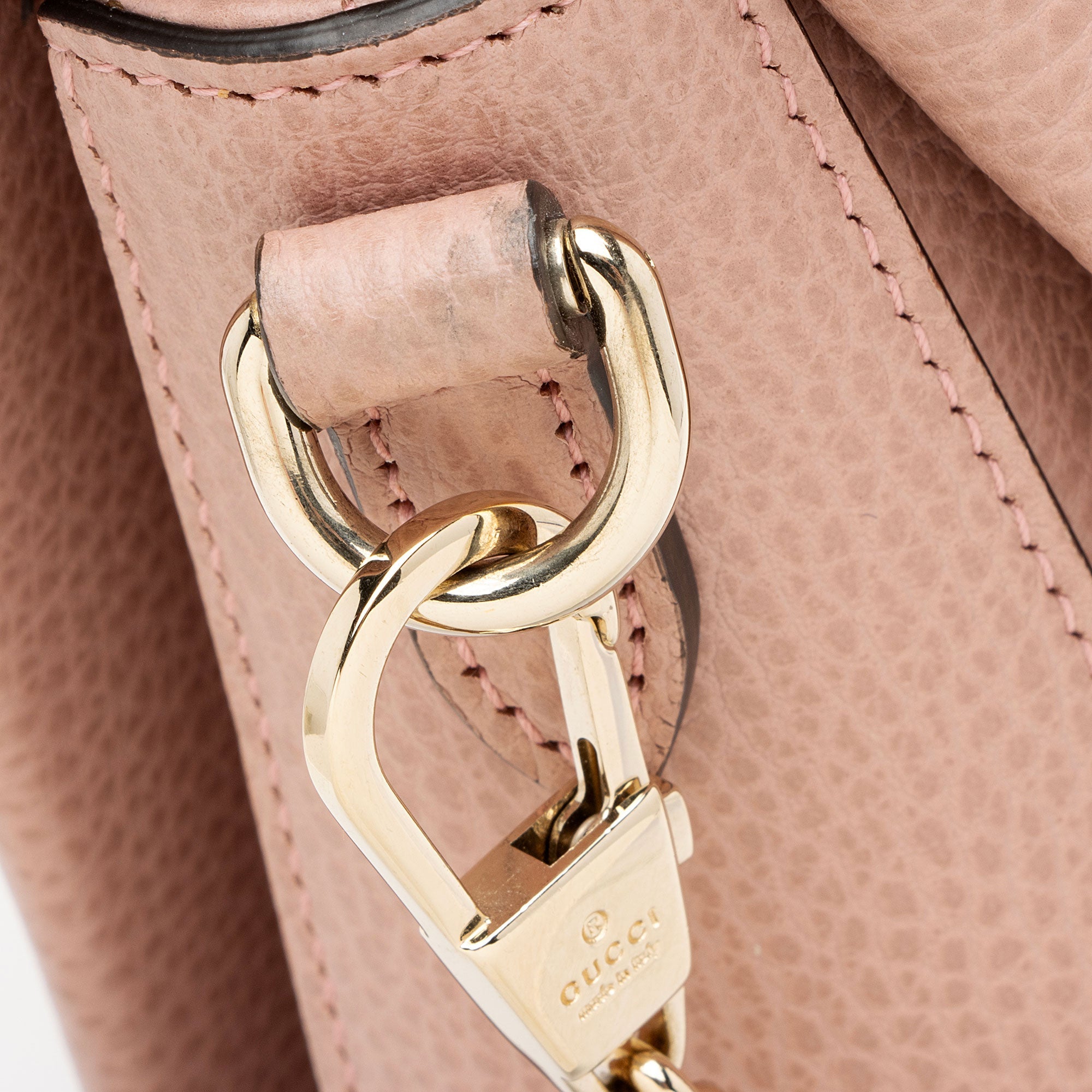Gucci Leather Interlocking G Medium Top Handle