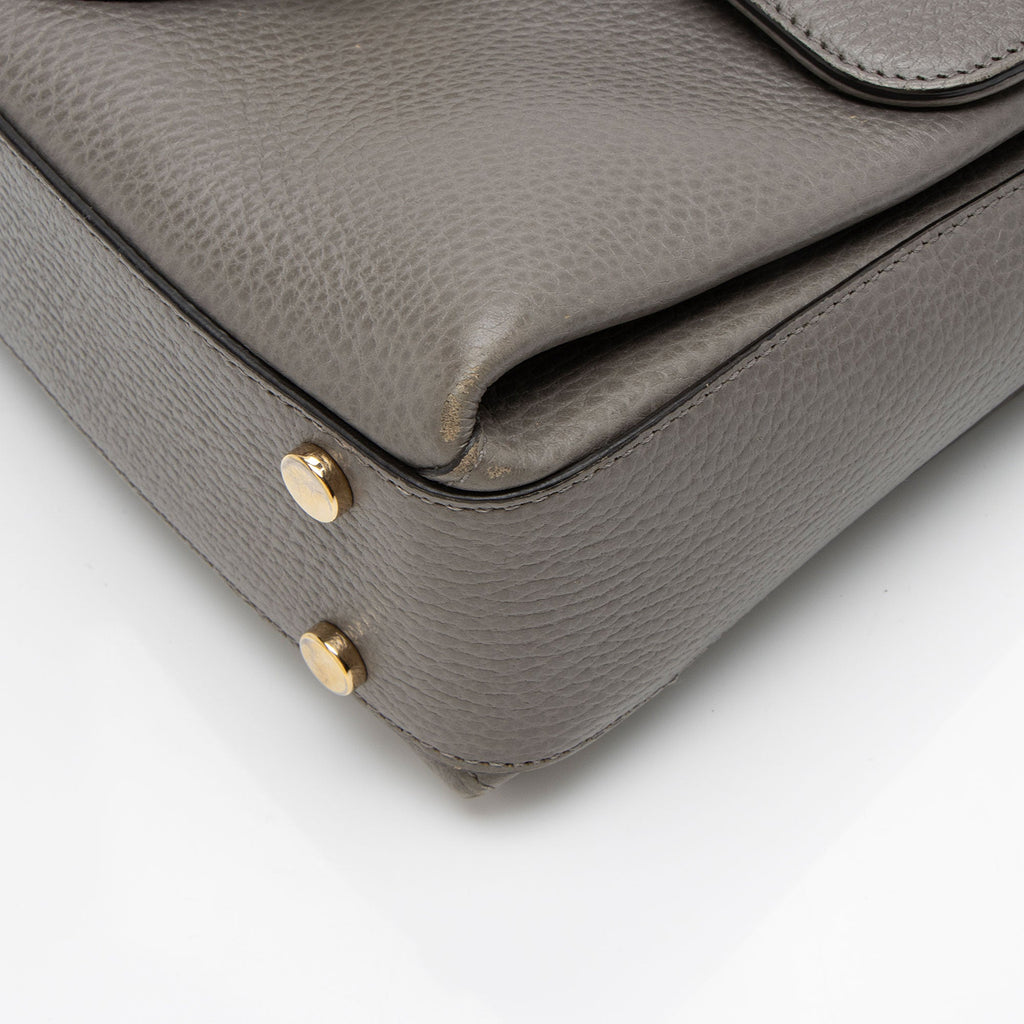 Gucci Leather Interlocking G Small Top Handle (SHF-ug7uku)