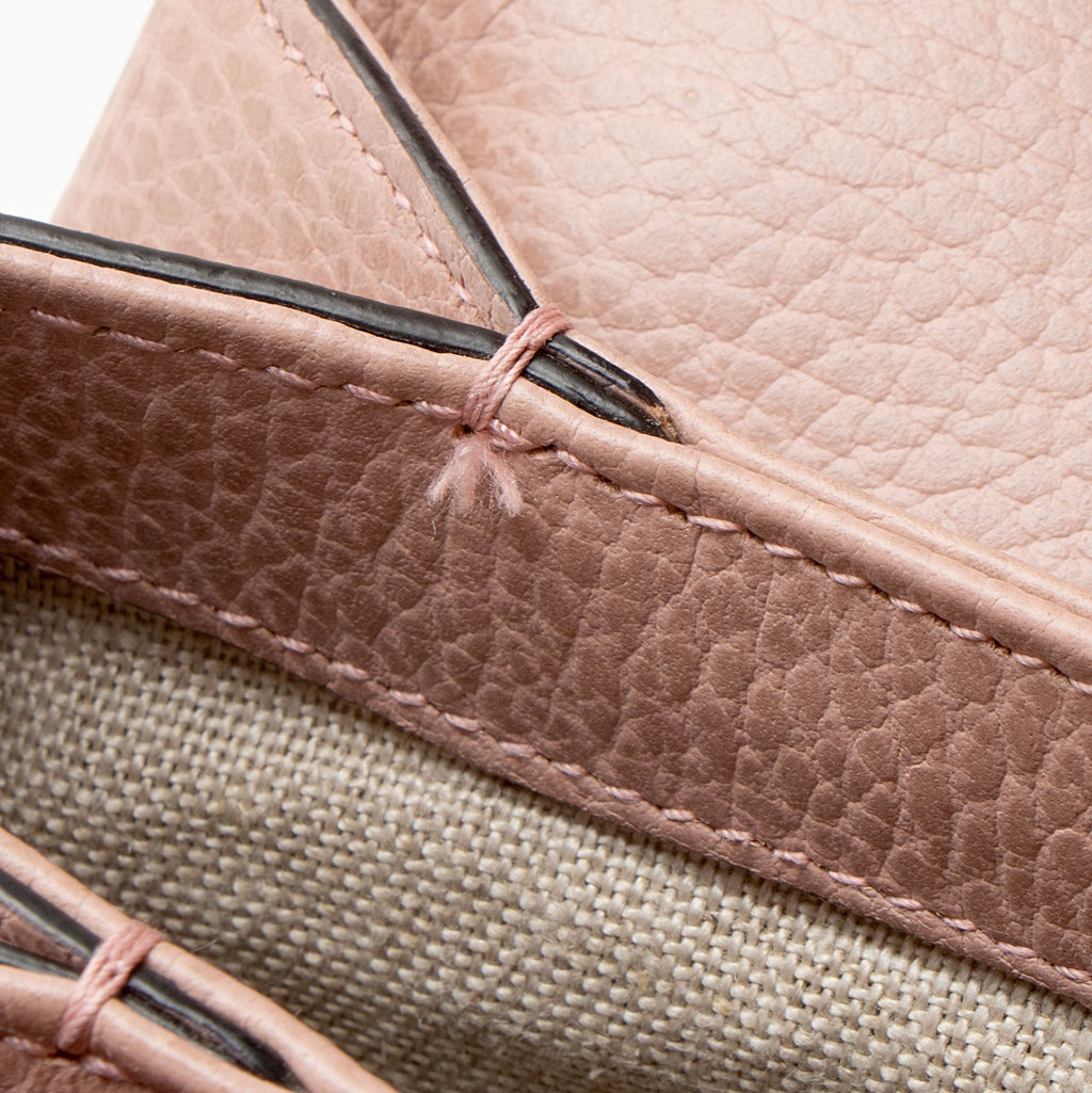 Gucci Leather Interlocking G Small Top Handle