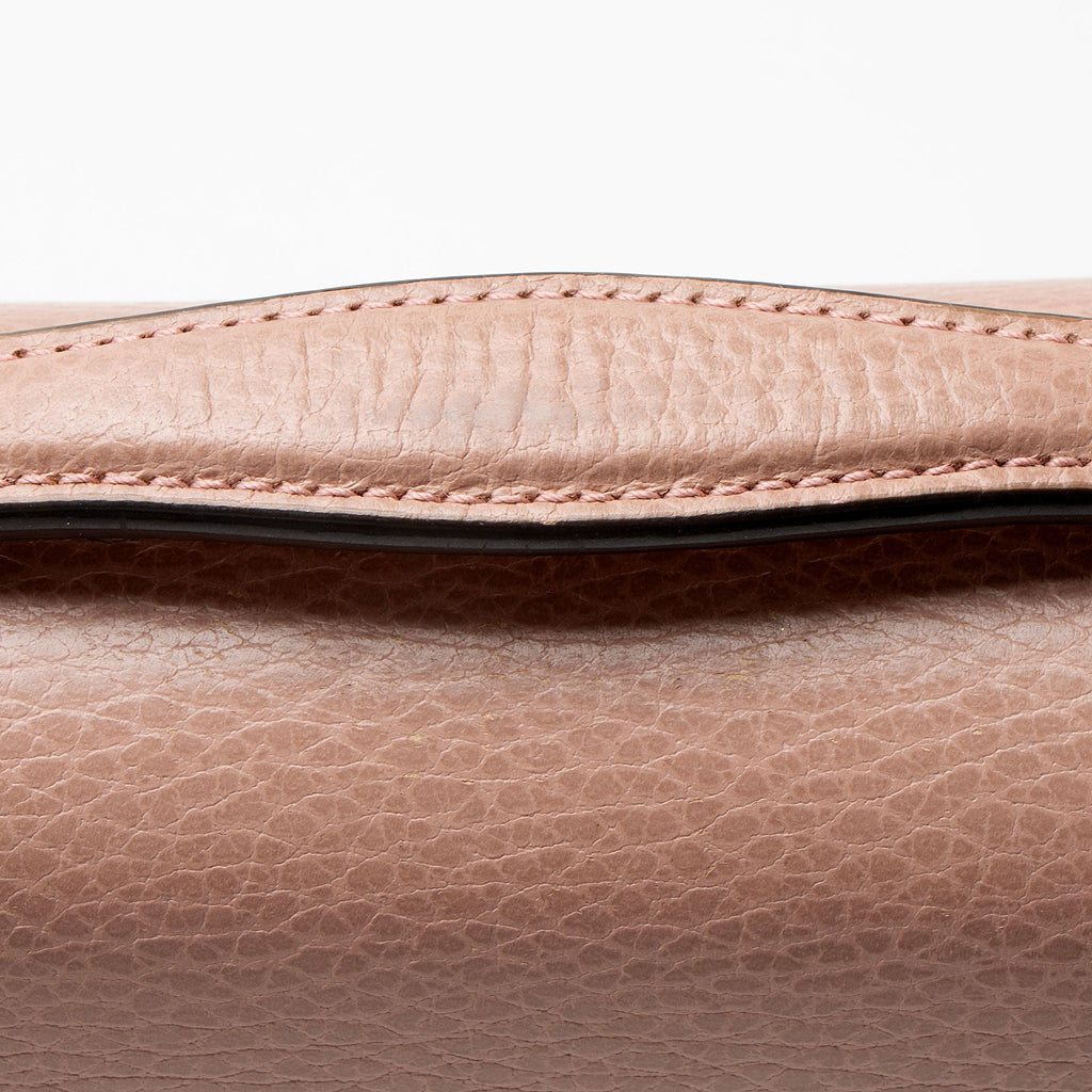 Gucci Leather Interlocking G Small Top Handle