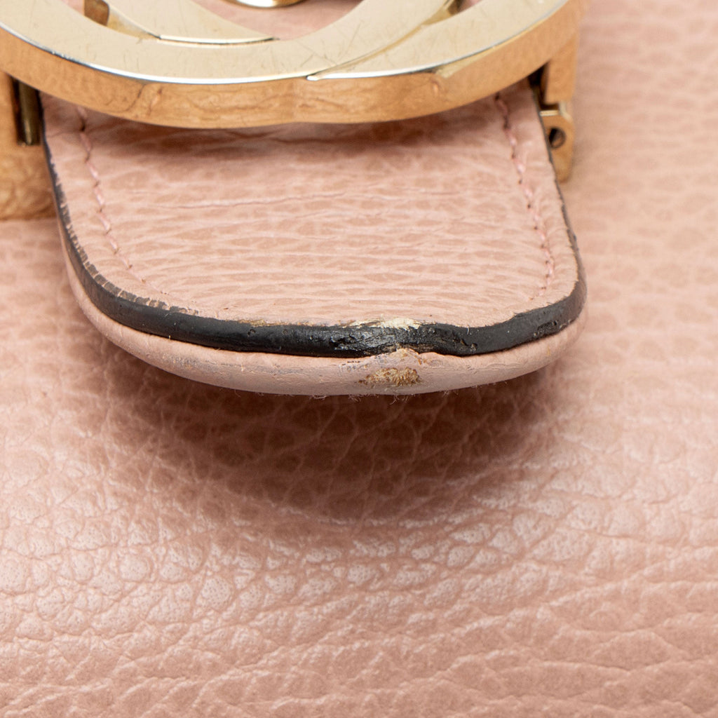 Gucci Leather Interlocking G Small Top Handle