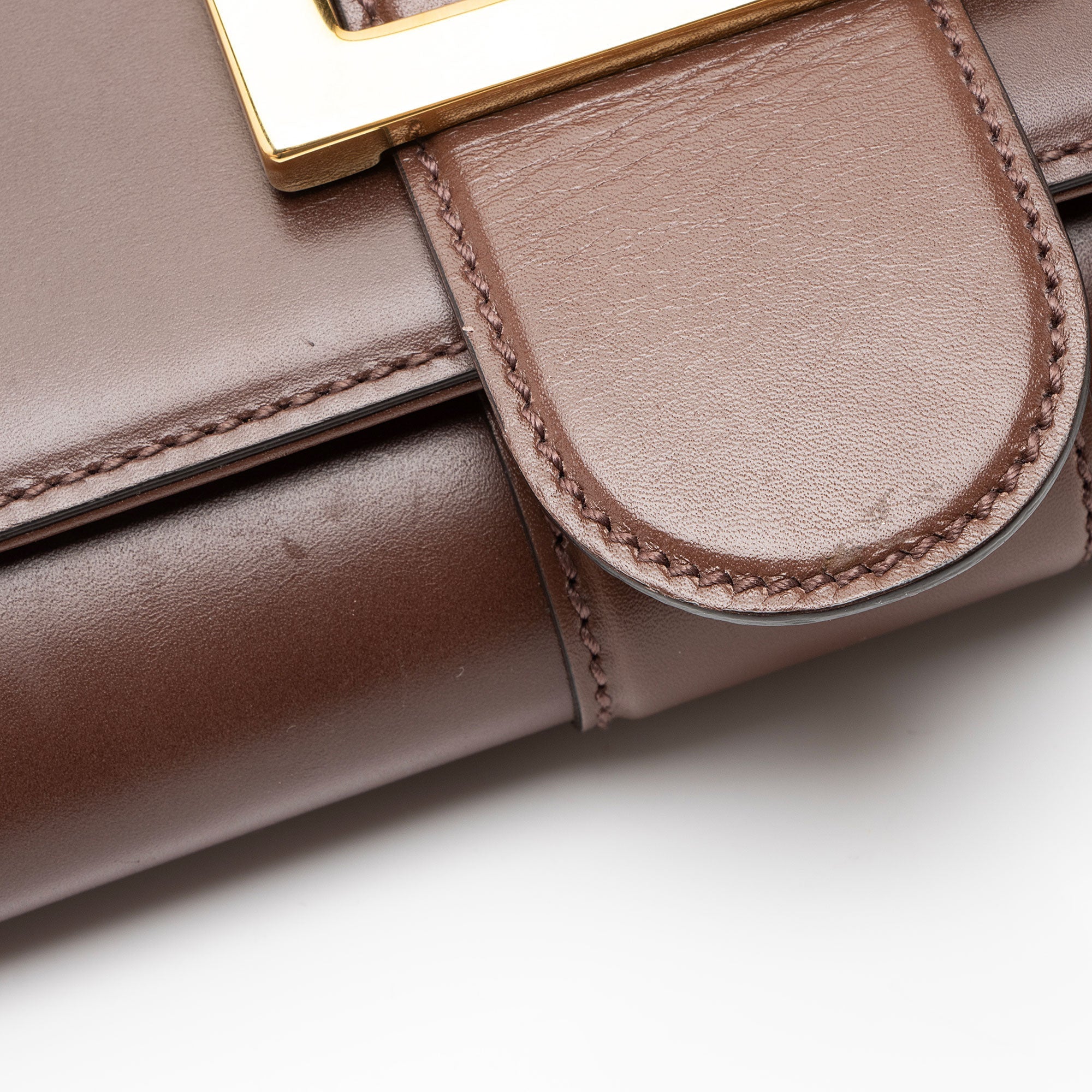 Gucci Leather Lady Buckle Clutch