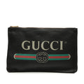 Gucci Leather Logo Clutch