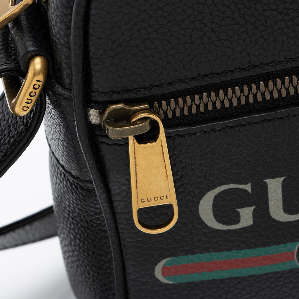 Gucci Leather Logo Mini Messenger Bag (SHF-P3Milm)