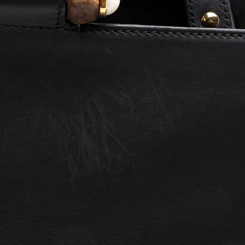 Gucci Leather Nymphaea Top Handle Medium Satchel (SHF-21345)