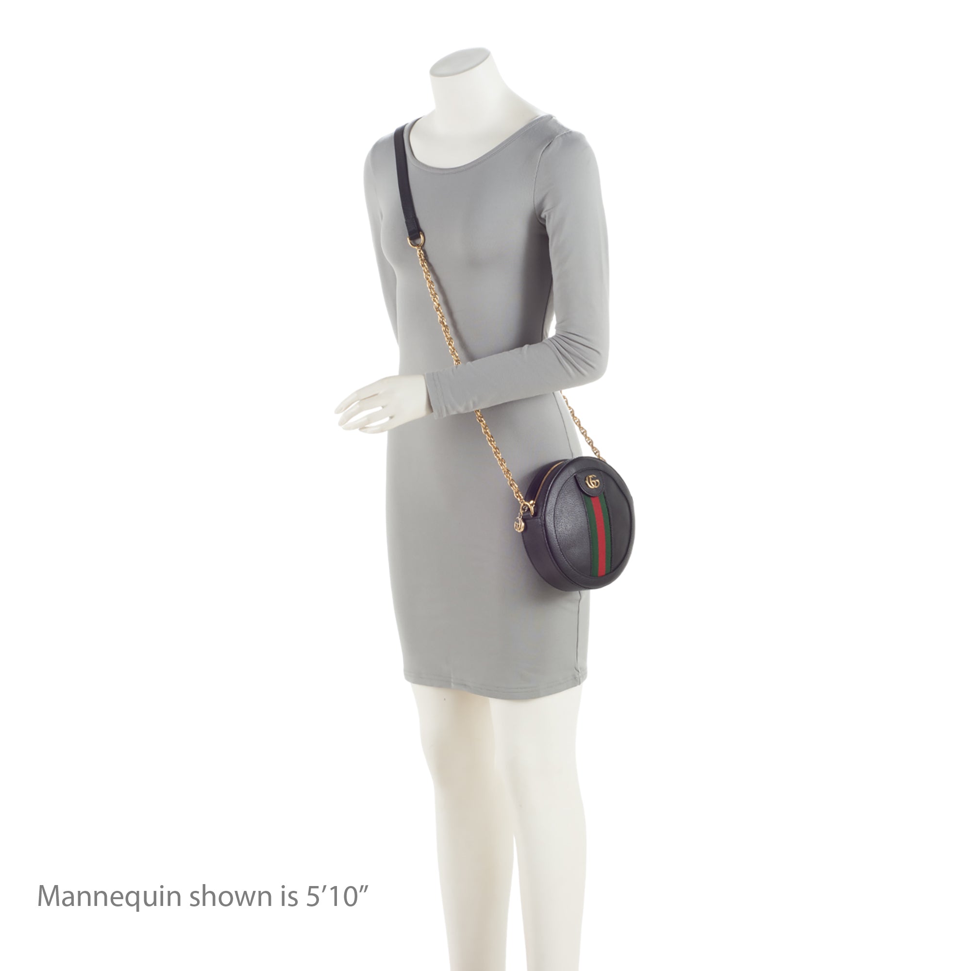 Gucci Leather Ophidia Round Mini Shoulder Bag (SHF-8X1FRs)