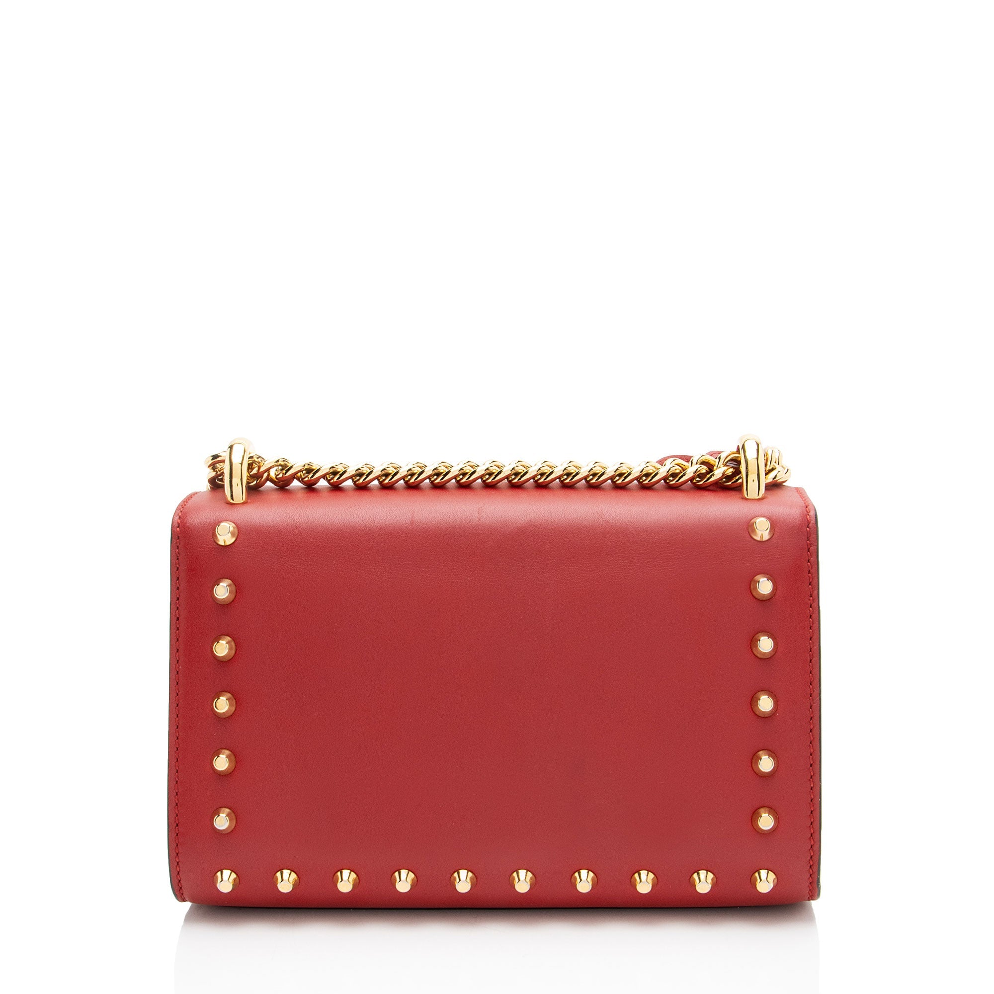Gucci Leather Pearl Stud Padlock Small Shoulder Bag
