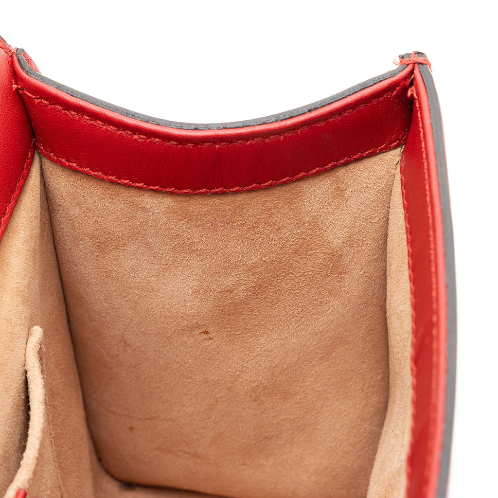 Gucci Leather Pearl Stud Padlock Small Shoulder Bag