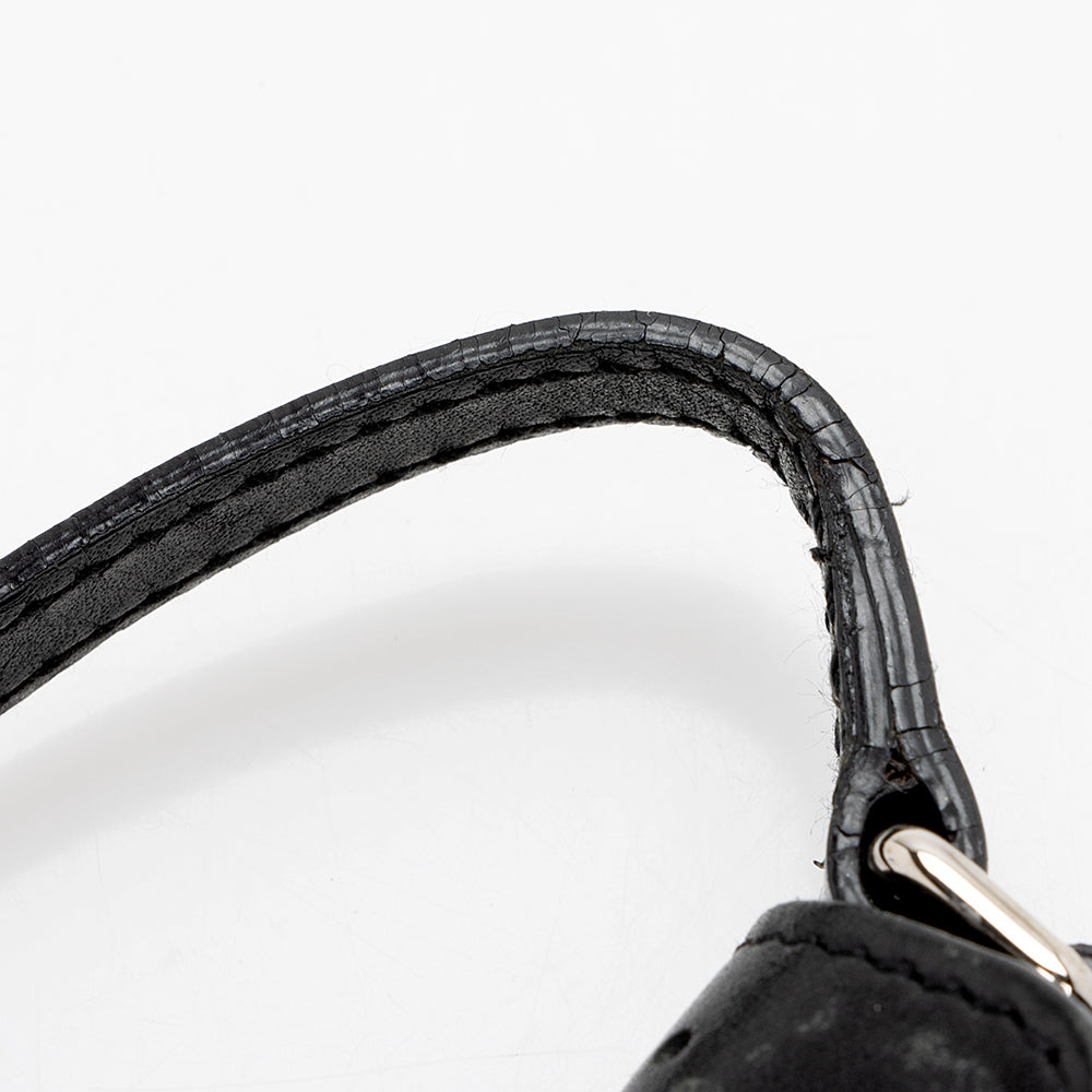 Gucci Leather Perforated Reins Pochette (SHF-17357)