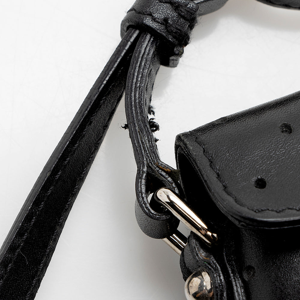 Gucci Leather Perforated Reins Pochette (SHF-17357)