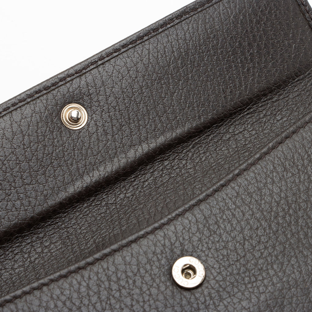 Gucci Leather Signoria Continental Wallet