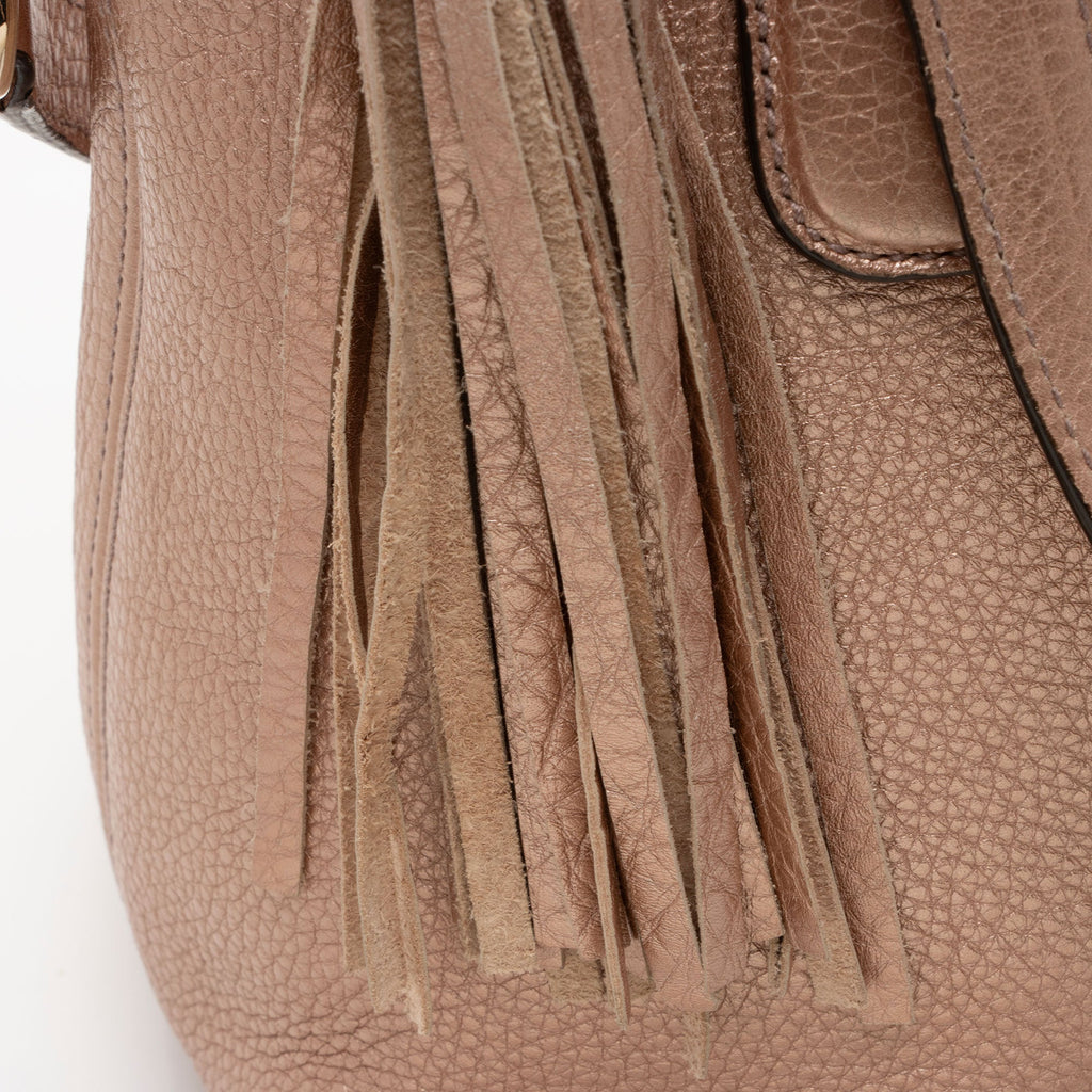 Gucci Metallic Leather Soho Top Handle (SHF-Uec4UG)