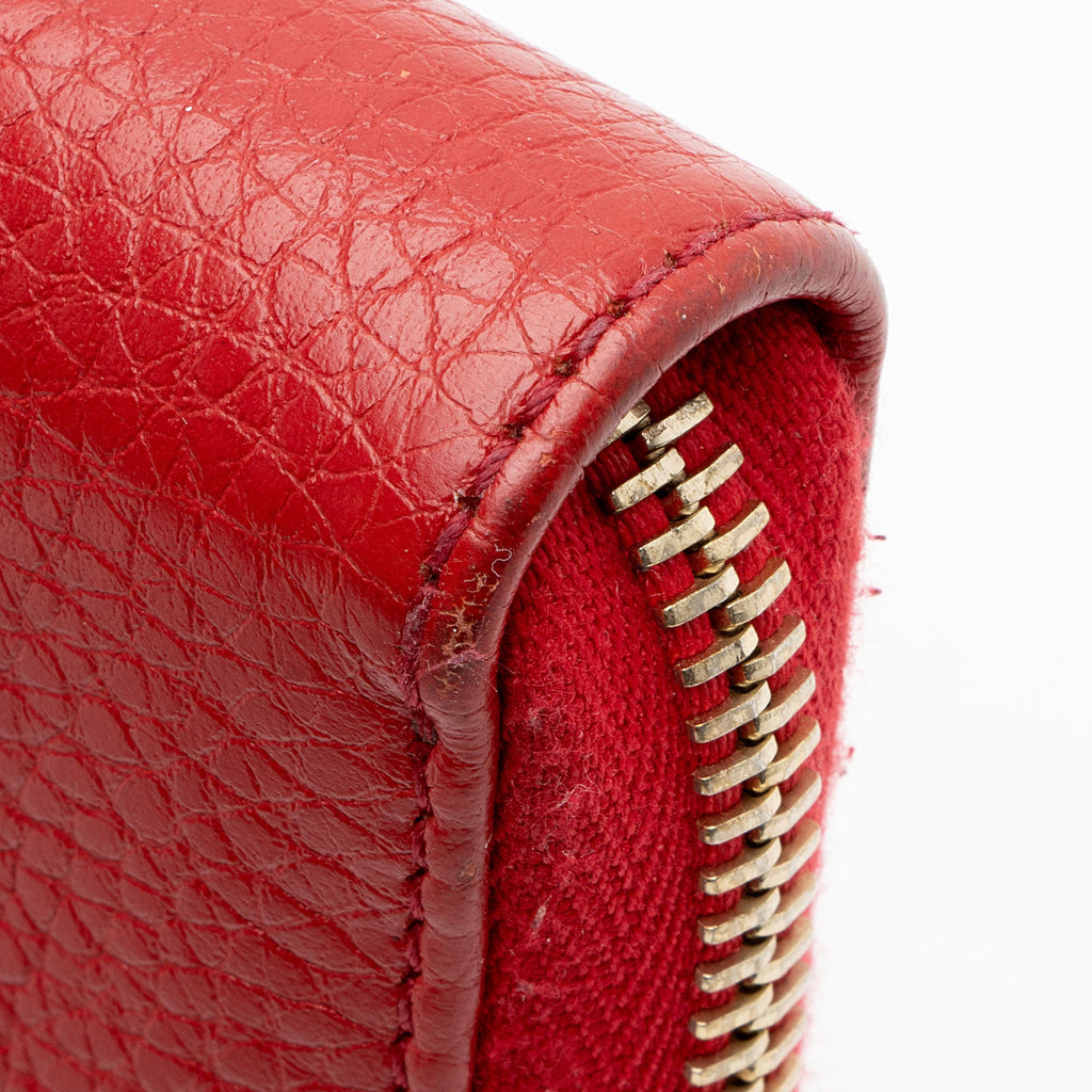 Gucci Leather Soho Zip Around Wallet