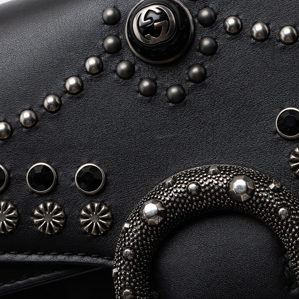 Gucci Leather Studded Dionysus Medium Shoulder Bag