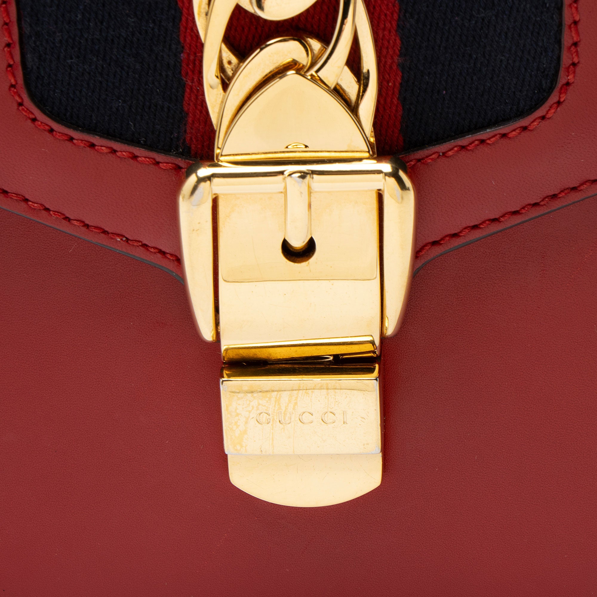 Gucci Leather Sylvie Mini Top Handle