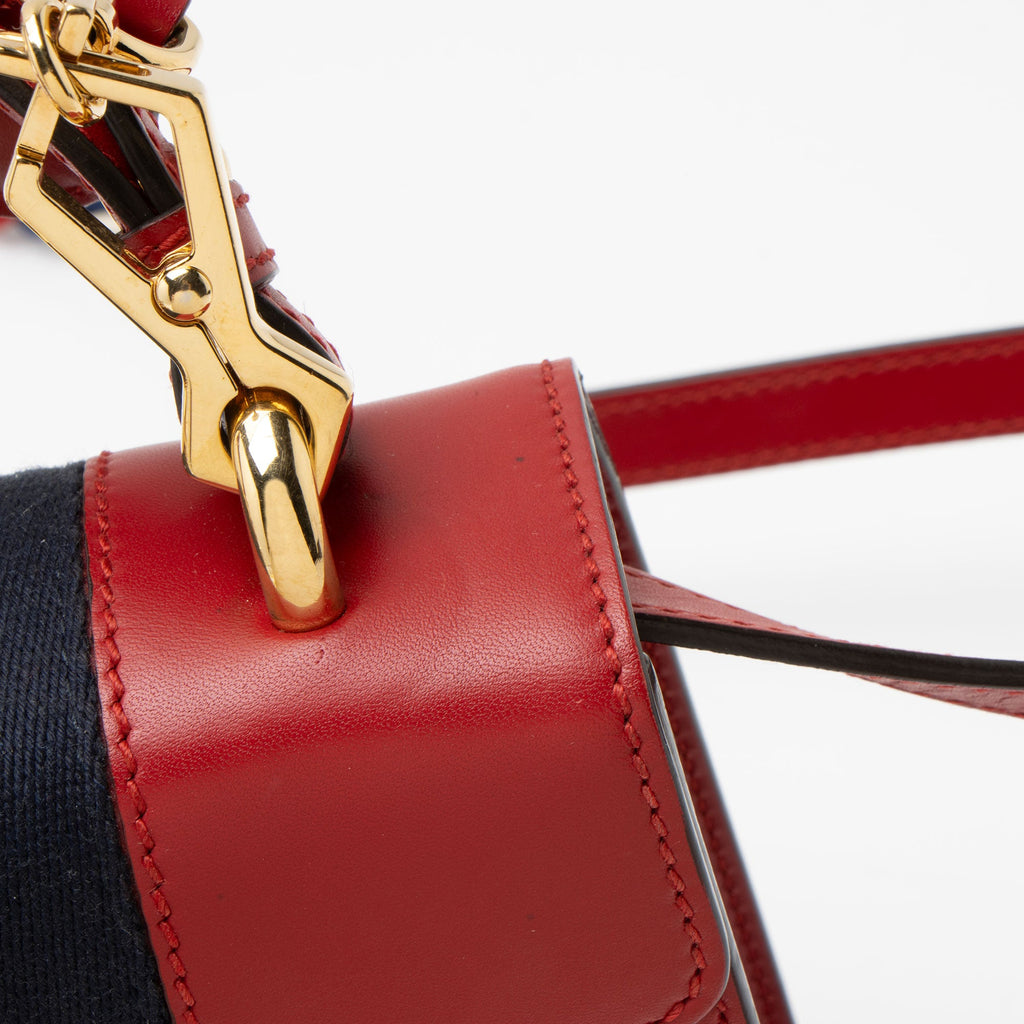 Gucci Leather Sylvie Mini Top Handle