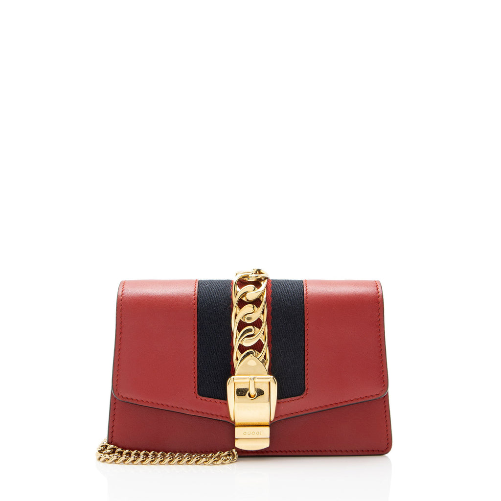 Gucci Leather Sylvie Super Mini Bag