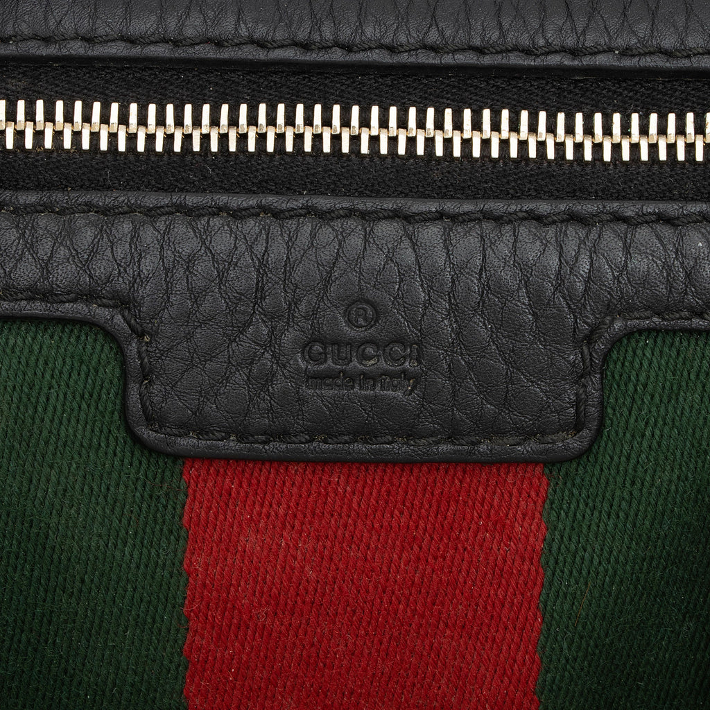 Gucci Leather Vintage Web Joy Medium Boston Bag