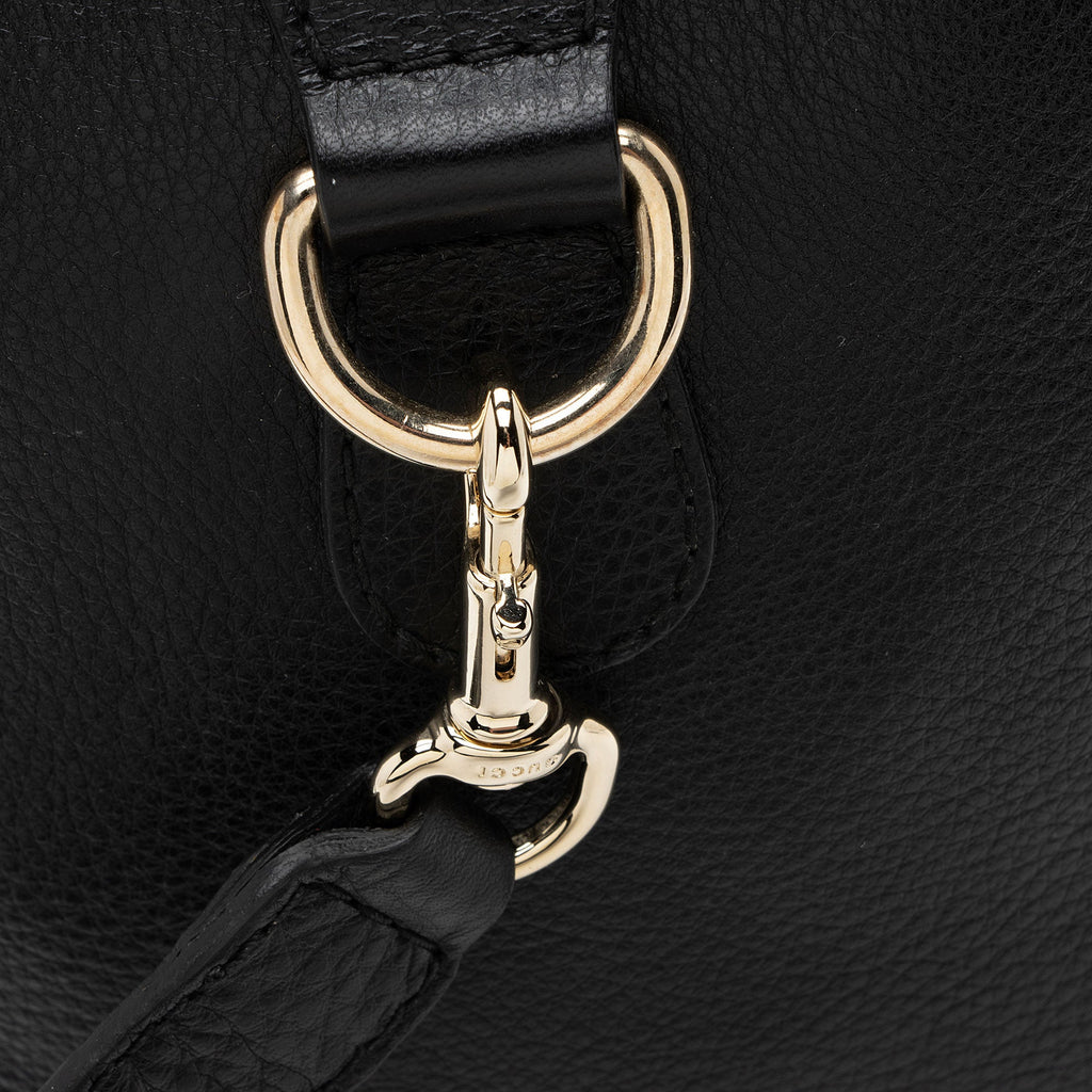 Gucci Leather Vintage Web Joy Medium Boston Bag