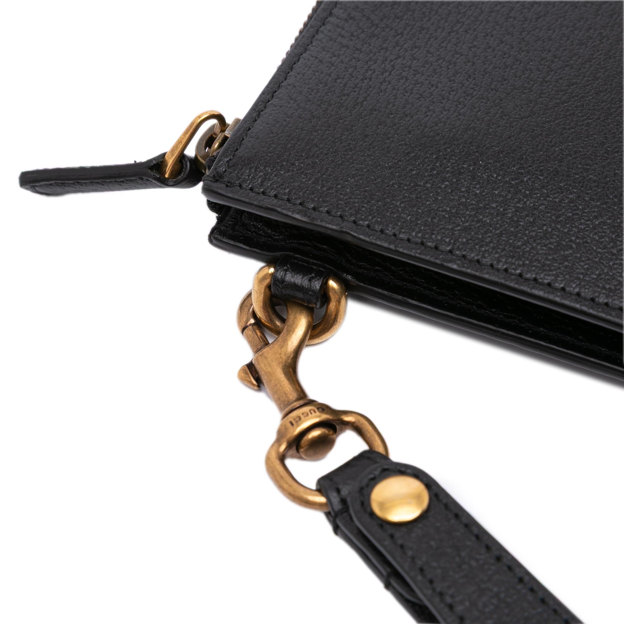 Gucci Leather Web Agora Clutch