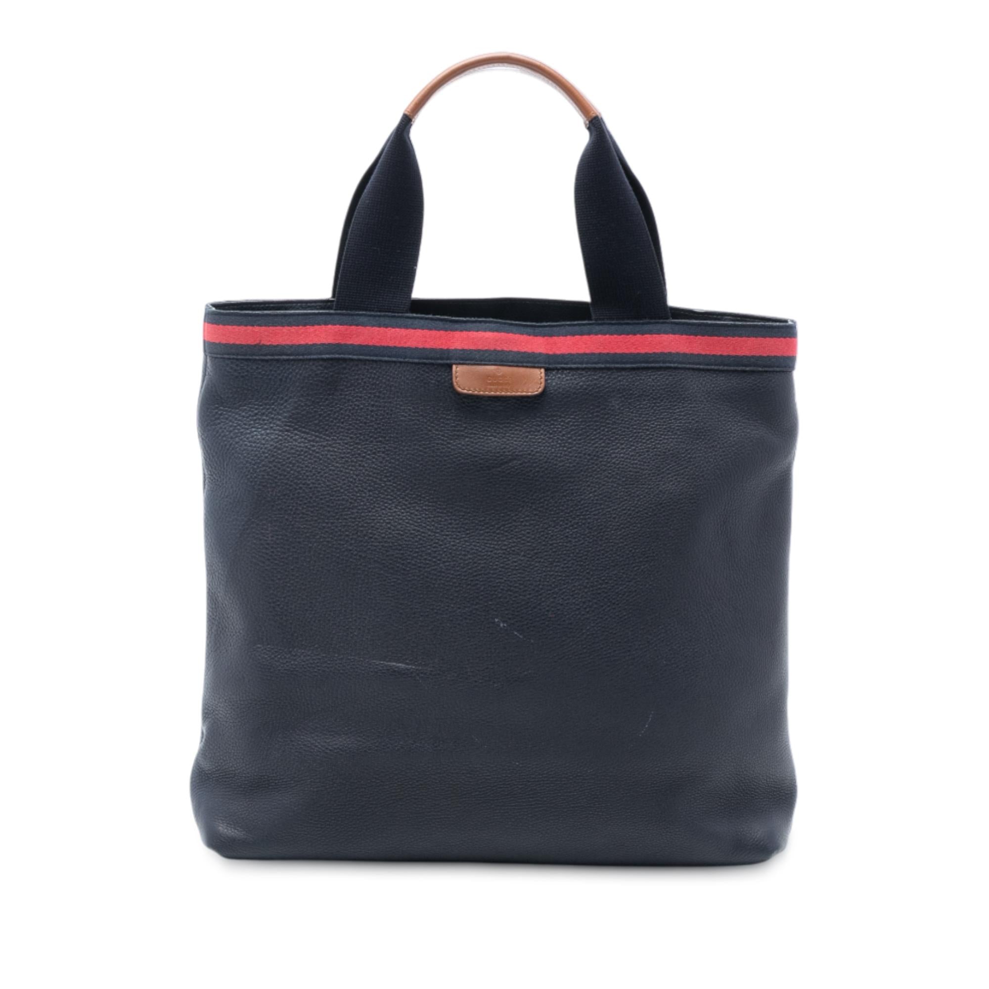 Gucci Leather Web Tote
