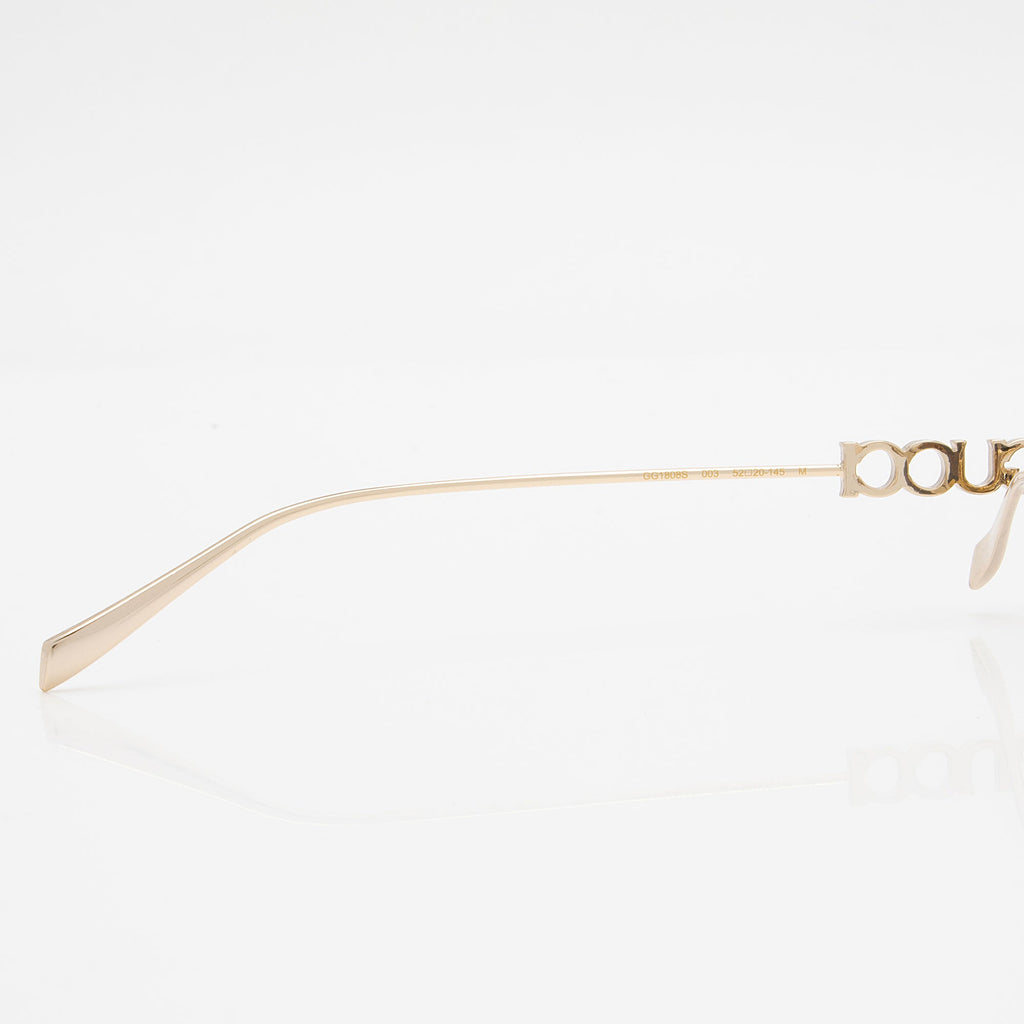 Gucci Logo Rimless Rectangular Sunglasses