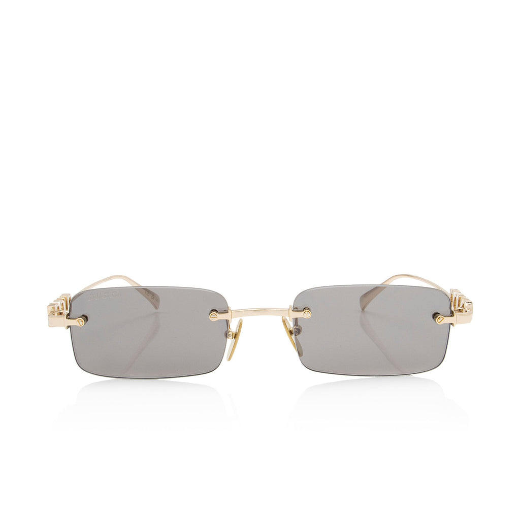 Gucci Logo Rimless Rectangular Sunglasses