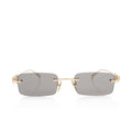 Gucci Logo Rimless Rectangular Sunglasses