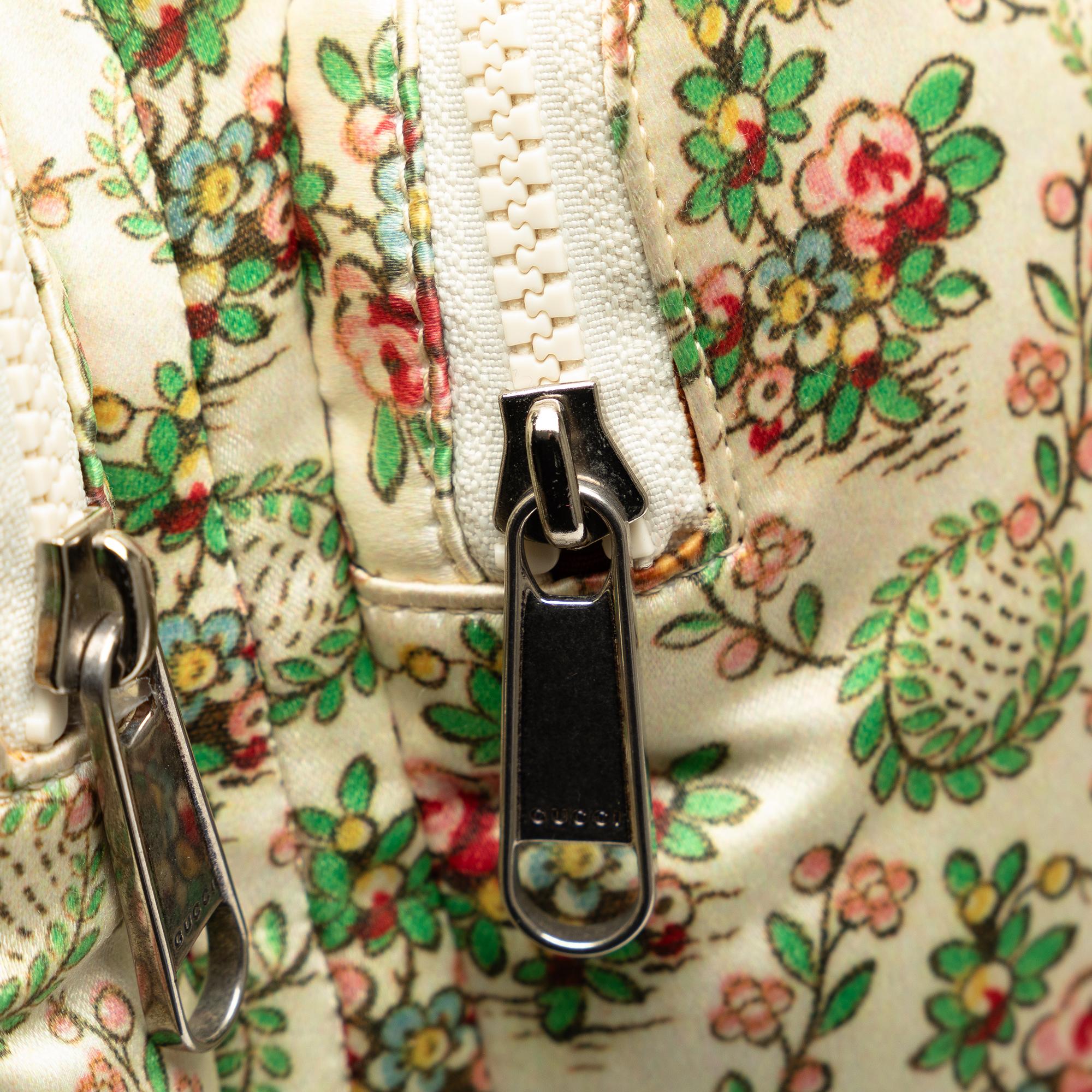 Gucci MLB Floral Satin NY Yankees Patch Backpack (SHG-ykawMM)
