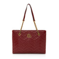 Gucci Matelasse Calfskin GG Marmont Medium Chain Tote (SHF-21108)