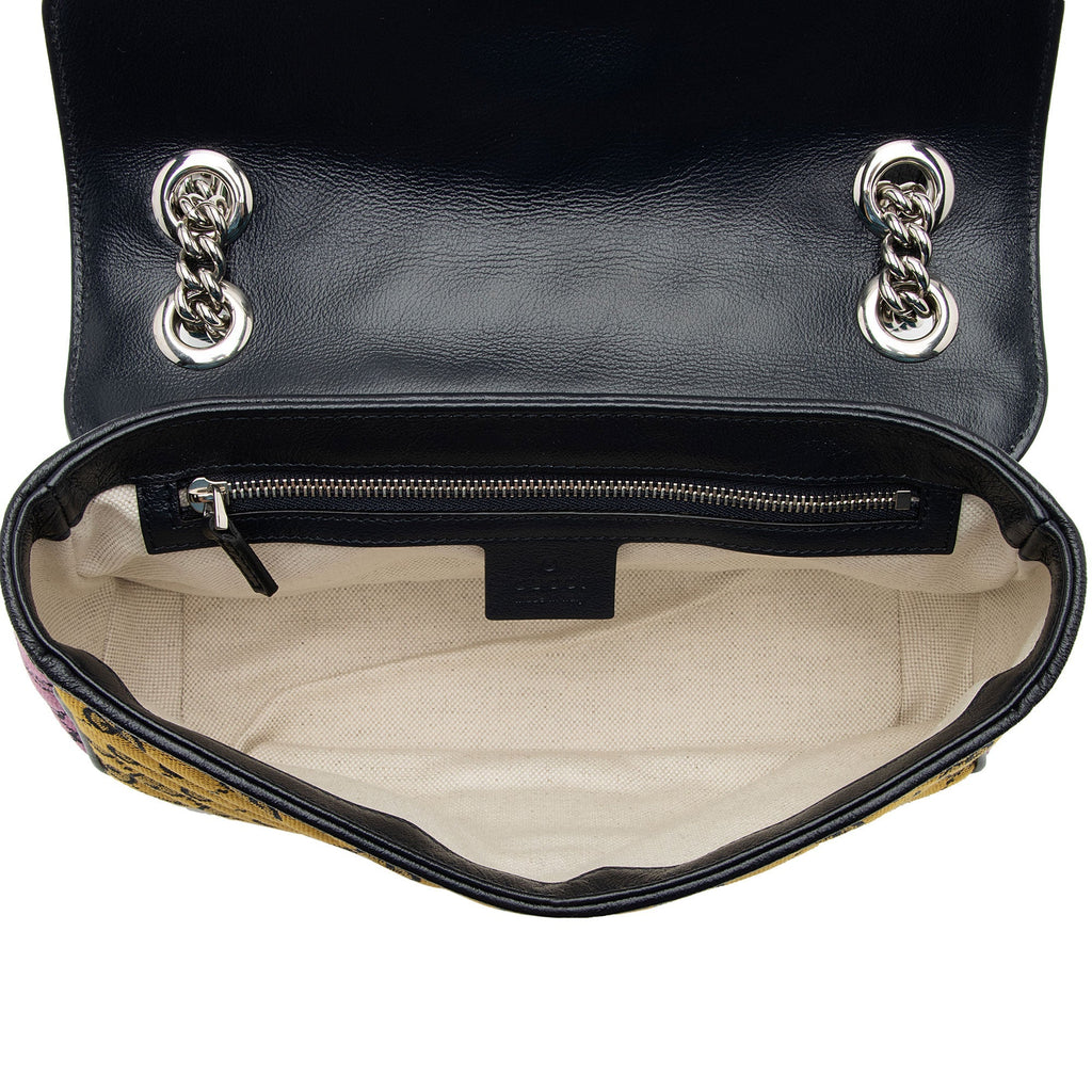 Gucci Multicolor Matelasse GG Canvas Marmont Small Shoulder Flap Bag (SHF-pRWNuq)