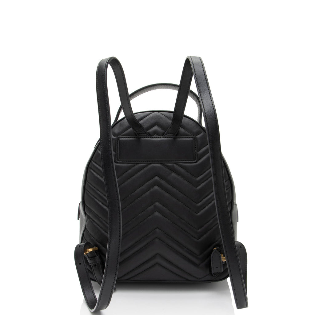 Gucci Matelasse Leather GG Marmont Animal Studs Backpack (SHF-1Xptvj)