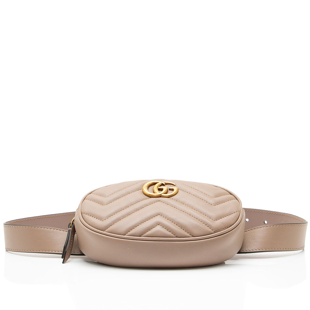 Gucci Matelasse Leather GG Marmont Belt Bag - Size 30 / 75