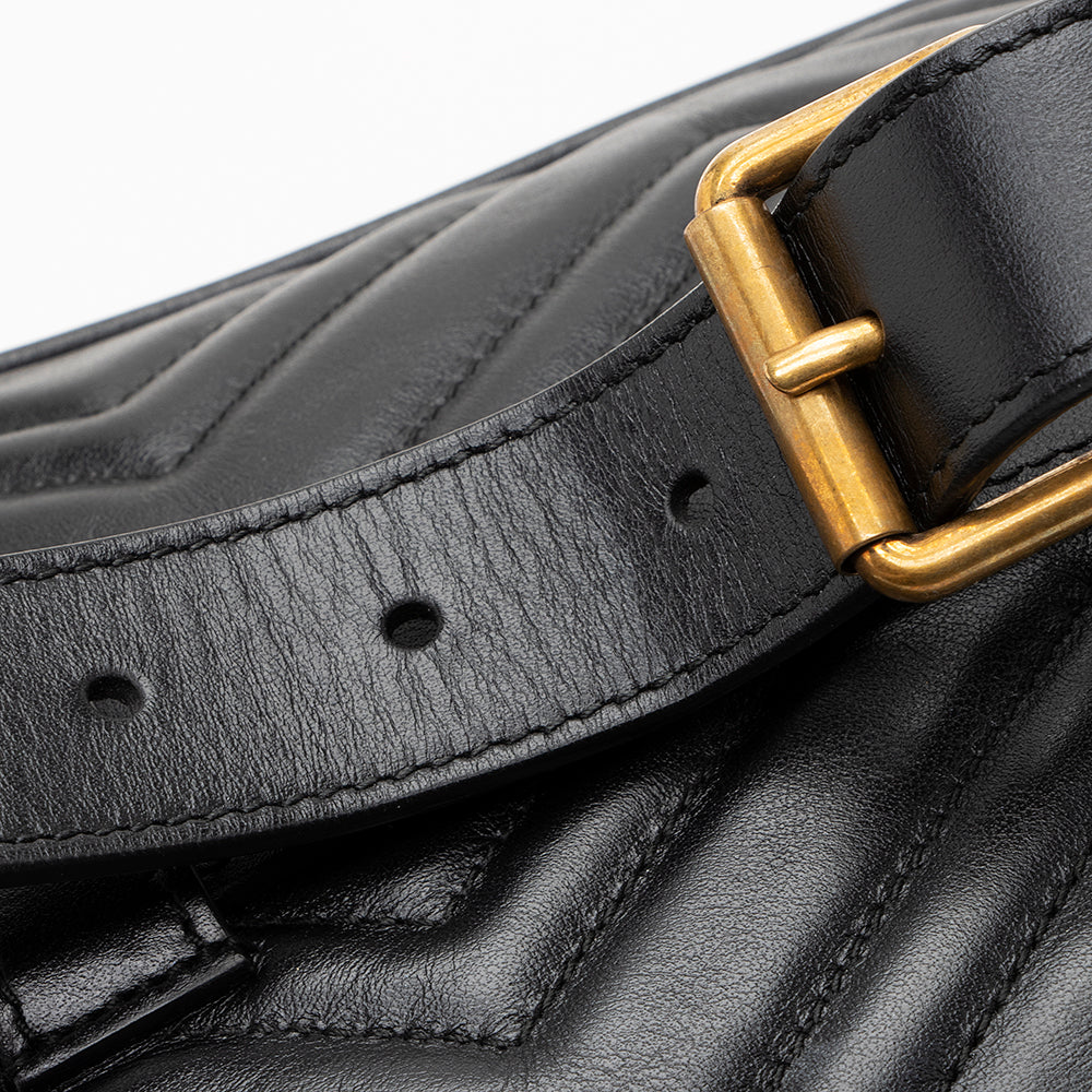 Gucci Matelasse Leather GG Marmont Large Belt Bag - Size 32 / 80 (SHF-22528)