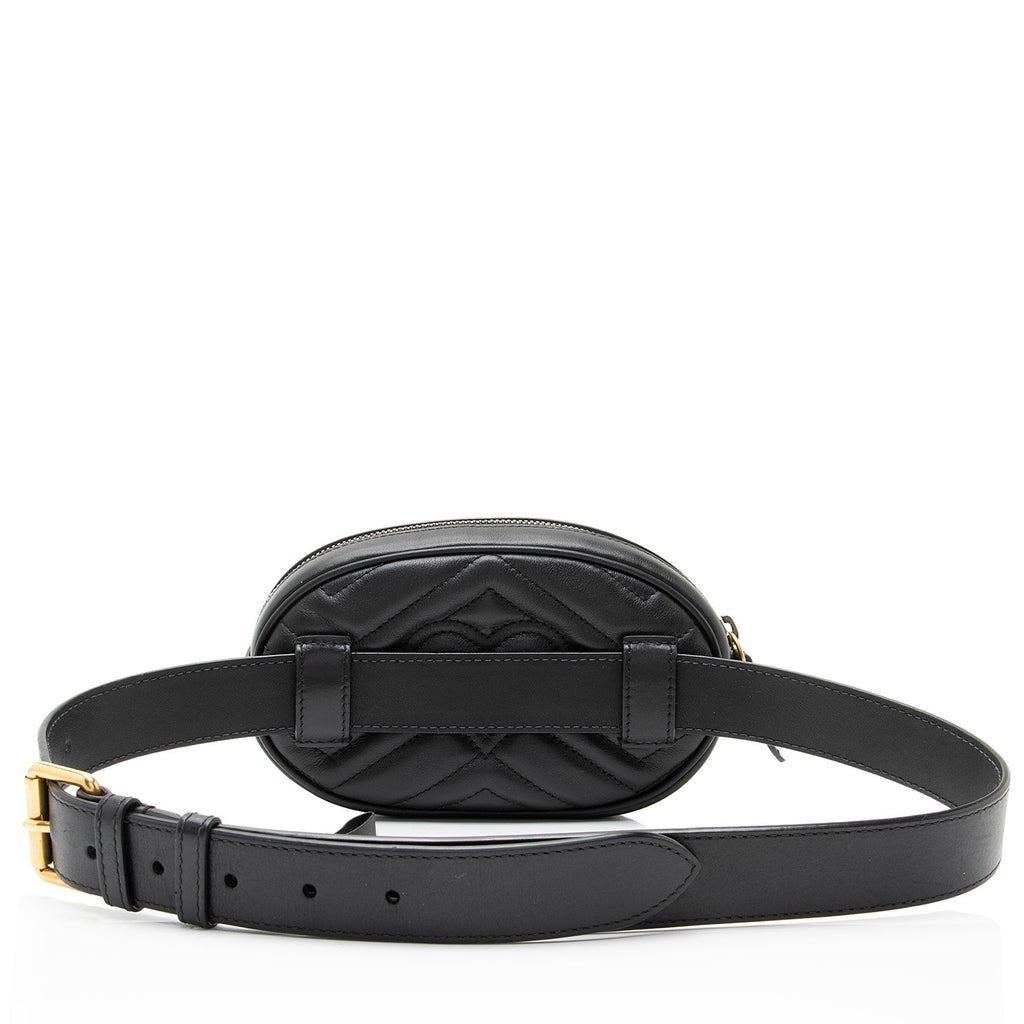Gucci Matelasse Leather GG Marmont Belt Bag - Size 34 / 85