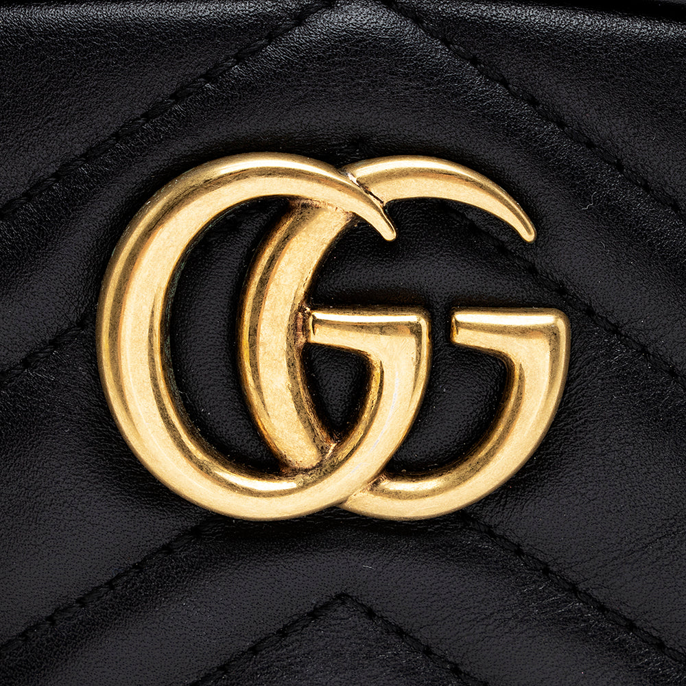 Gucci Matelasse Leather GG Marmont Belt Bag - Size 95 (SHF-19377)