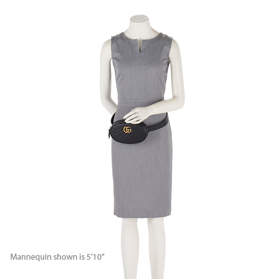 Gucci Matelasse Leather GG Marmont Belt Bag - Size 95 (SHF-19377)