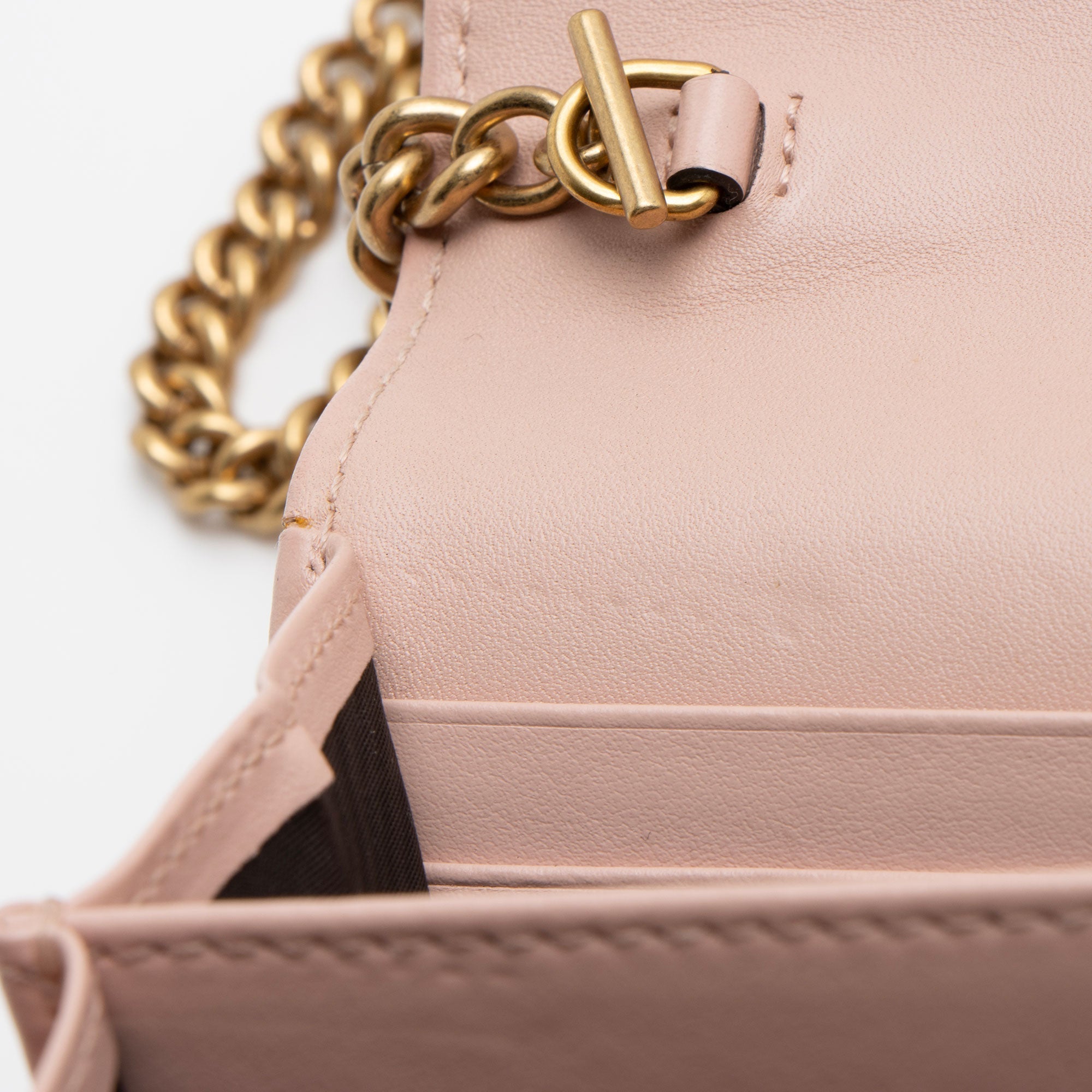 Gucci Matelasse Leather GG Marmont Wallet on Chain