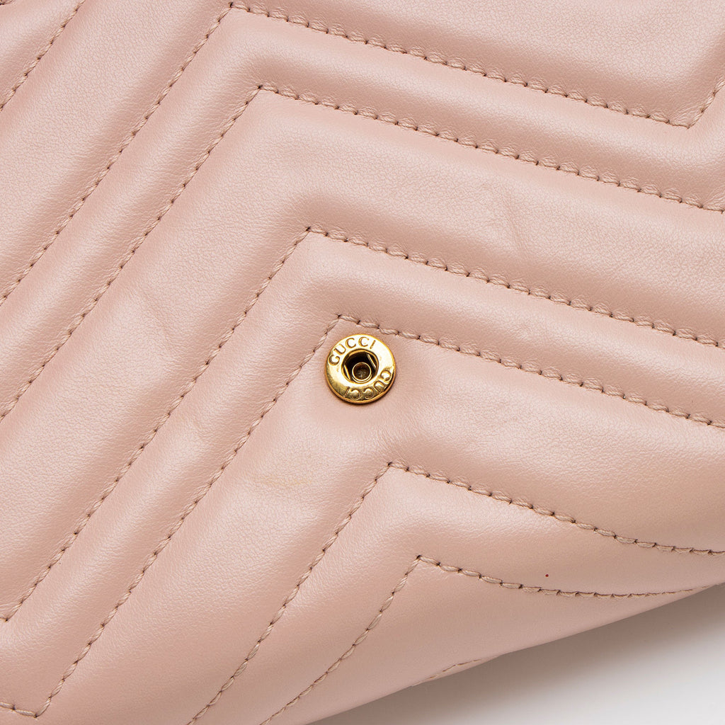 Gucci Matelasse Leather GG Marmont Wallet on Chain