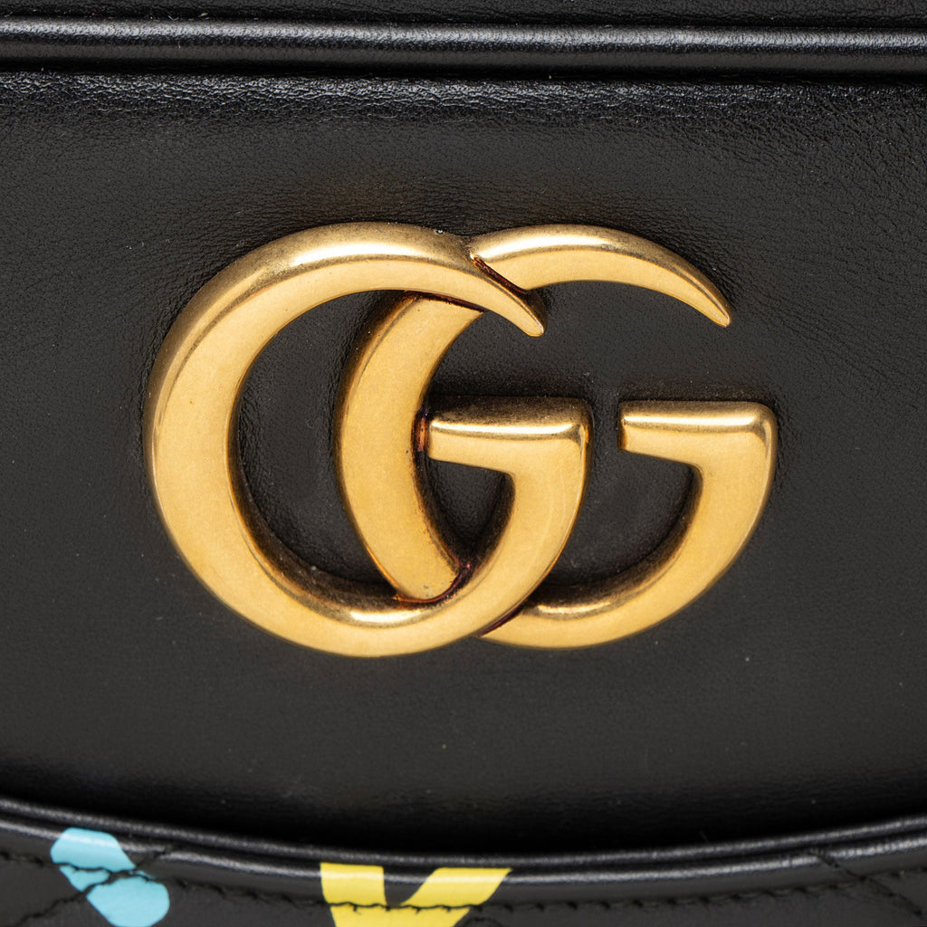 Gucci Matelasse Leather GG Marmont Ghost Medium Camera Bag