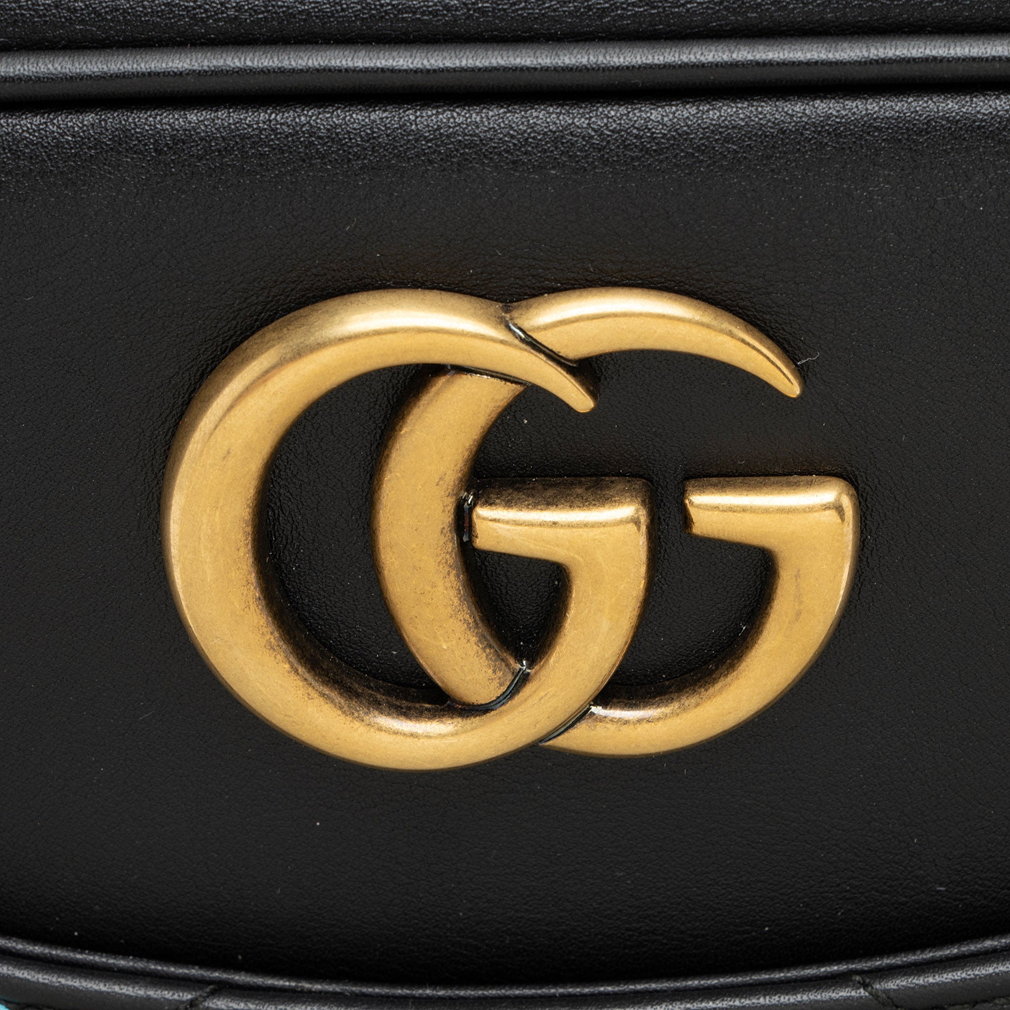 Gucci Matelasse Leather GG Marmont Ghost Medium Camera Bag