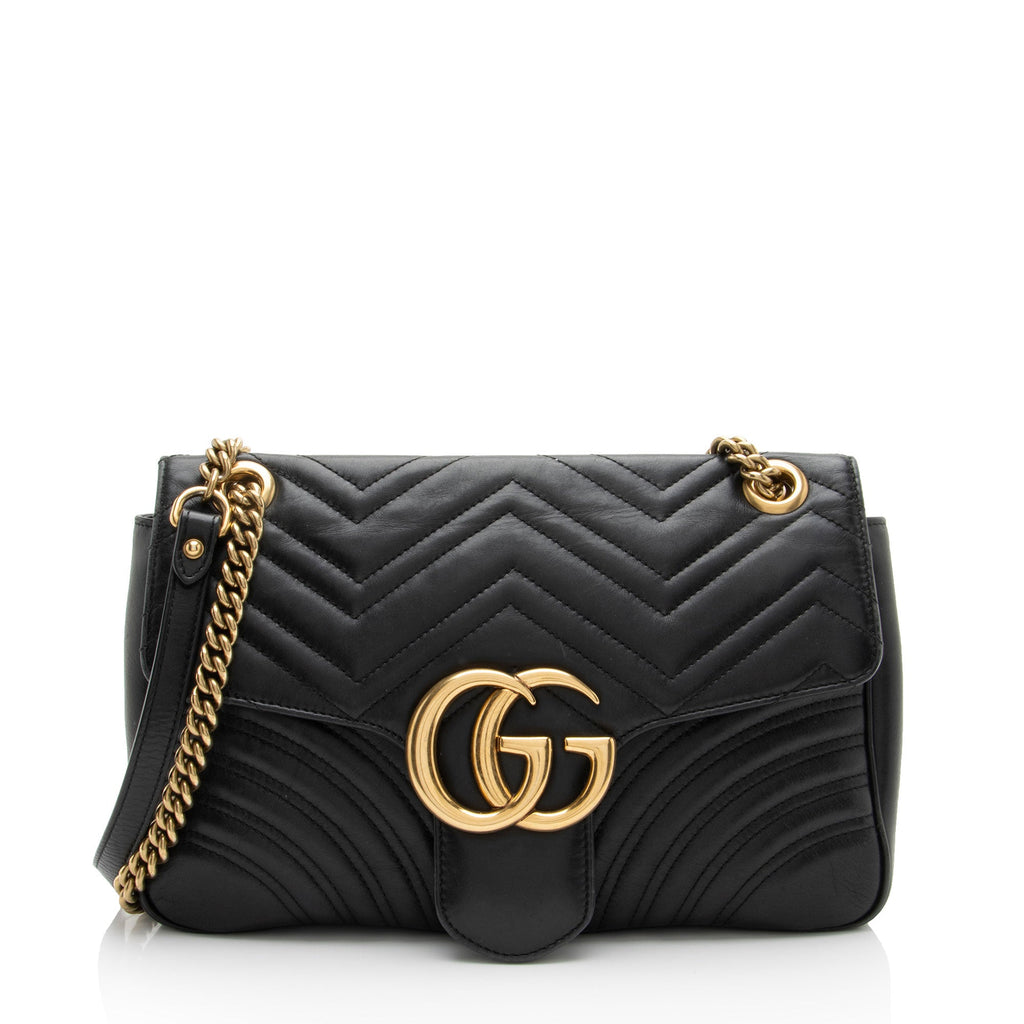 Gucci Matelasse Leather GG Marmont Large Flap Bag