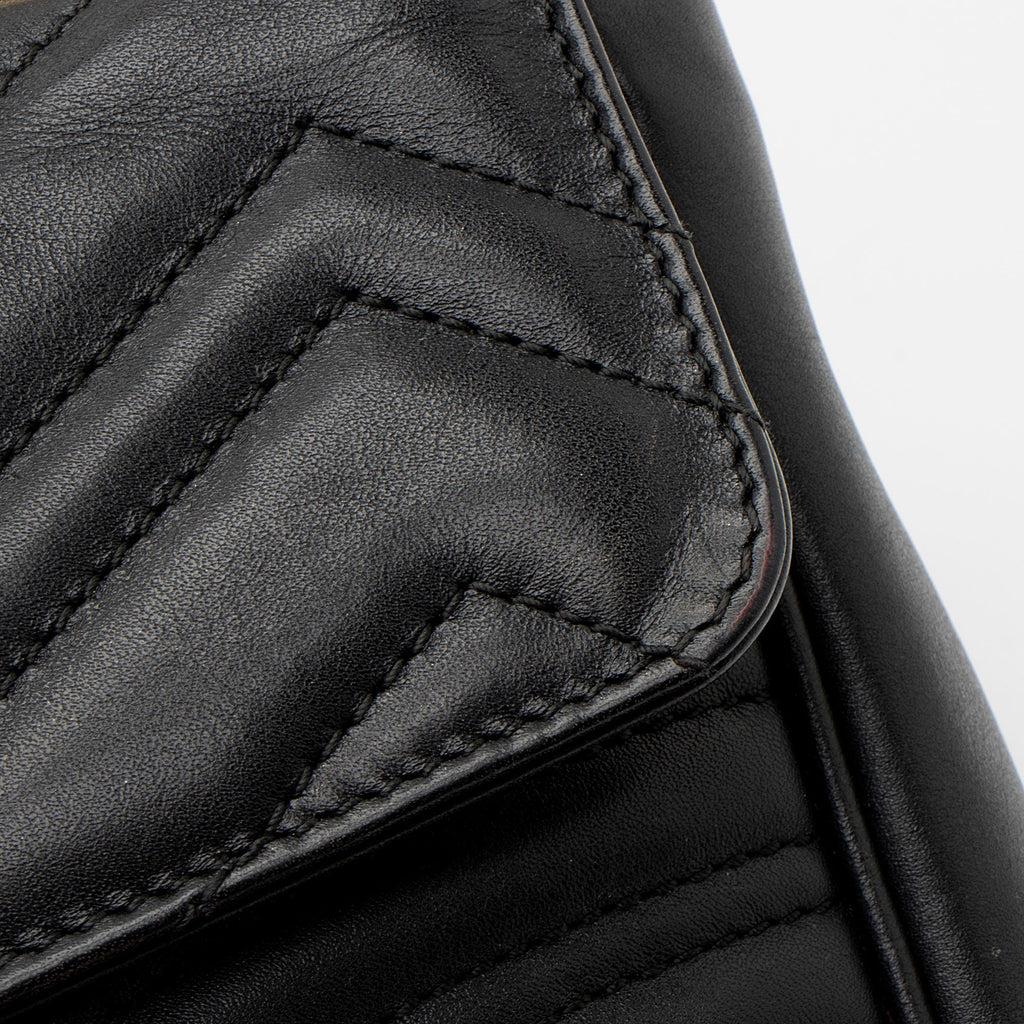 Gucci Matelasse Leather GG Marmont Medium Flap Bag