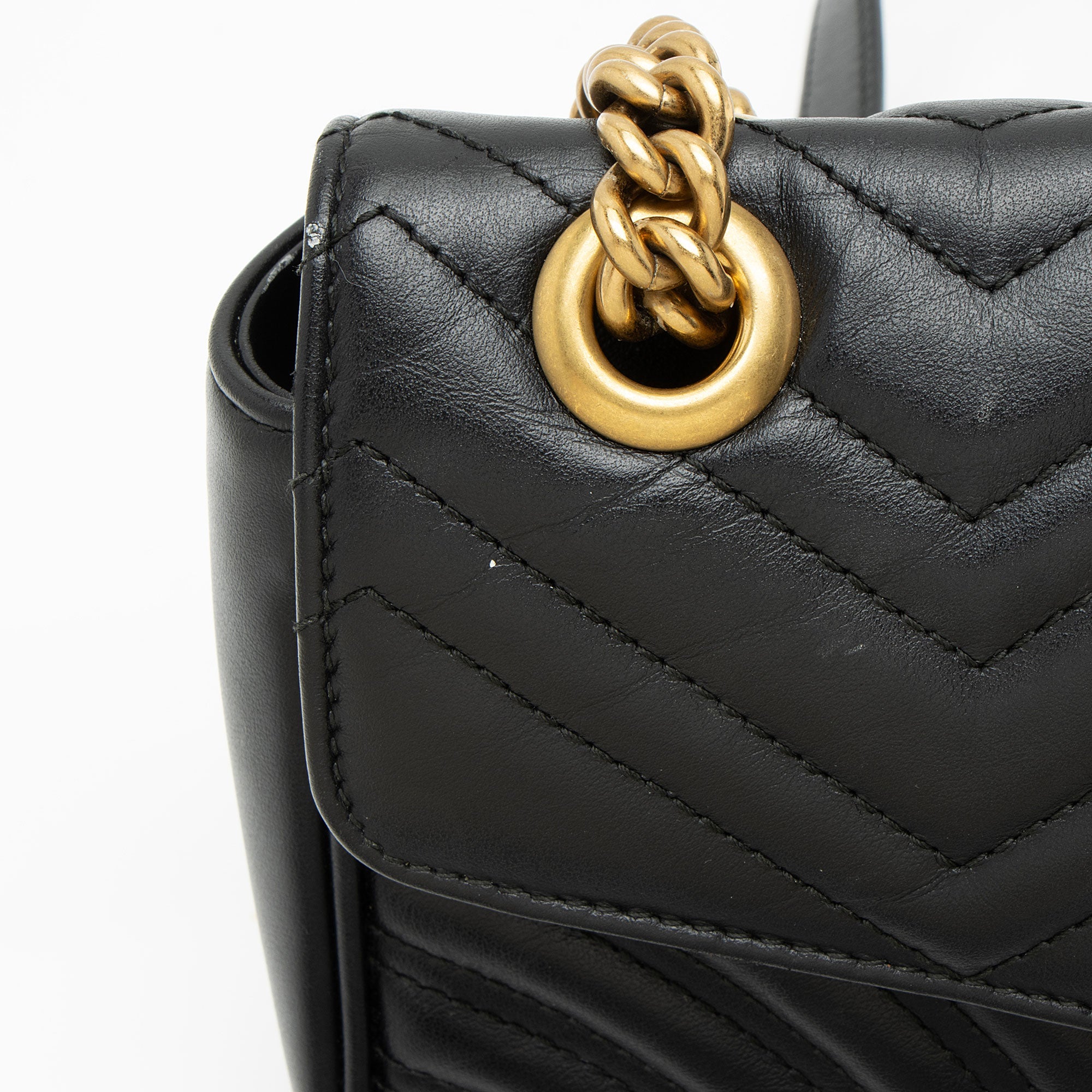 Gucci Matelasse Leather GG Marmont Medium Flap Bag
