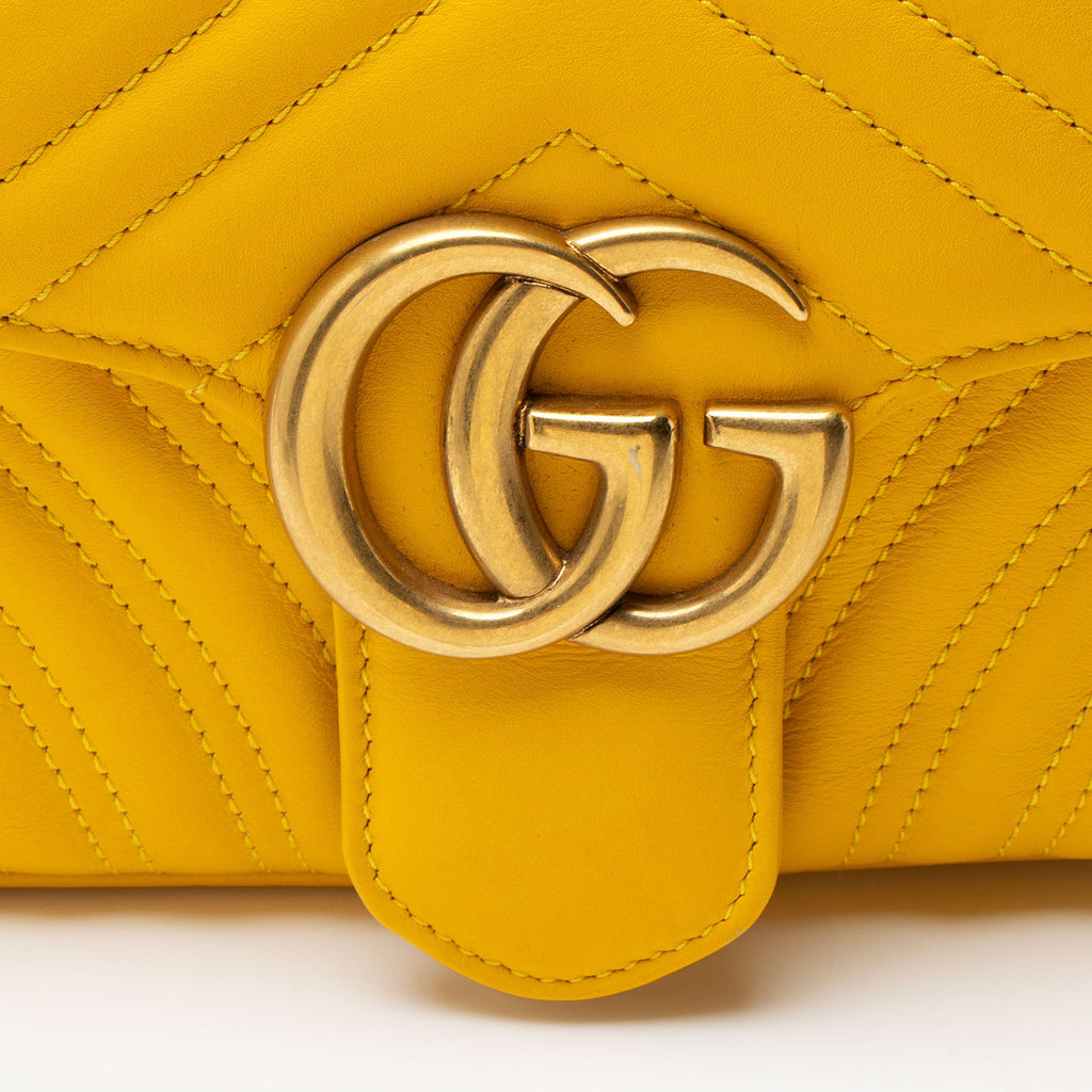 Gucci Matelasse Leather GG Marmont Medium Flap Bag