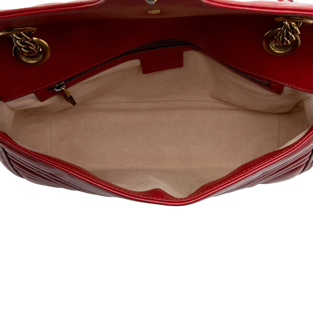 Gucci Matelasse Leather GG Marmont Medium Flap Bag