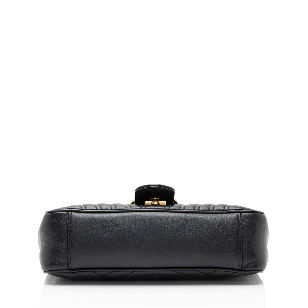 Gucci Matelasse Leather GG Marmont Medium Flap Bag