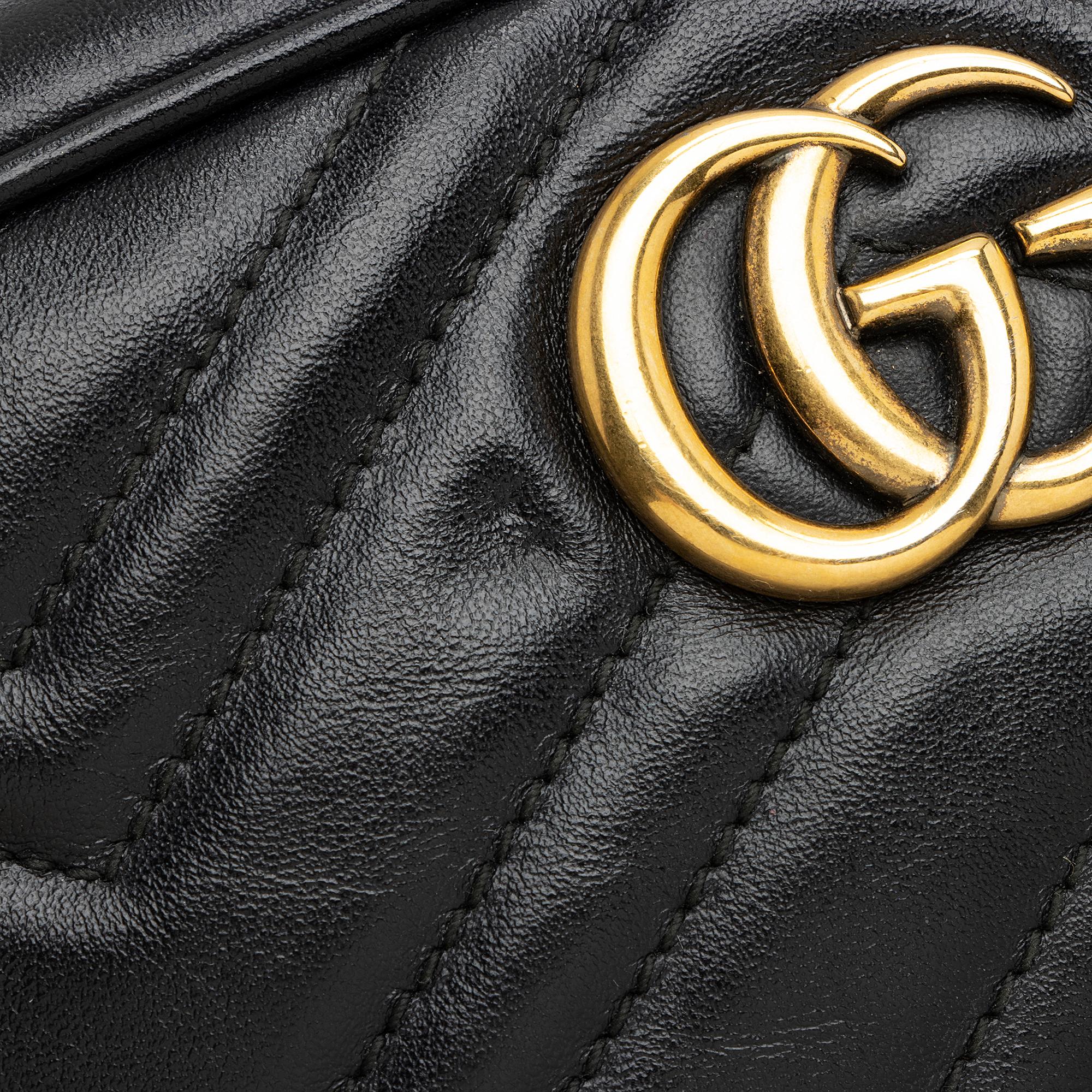 Gucci Matelasse Leather GG Marmont Mini Bag (SHF-23808)