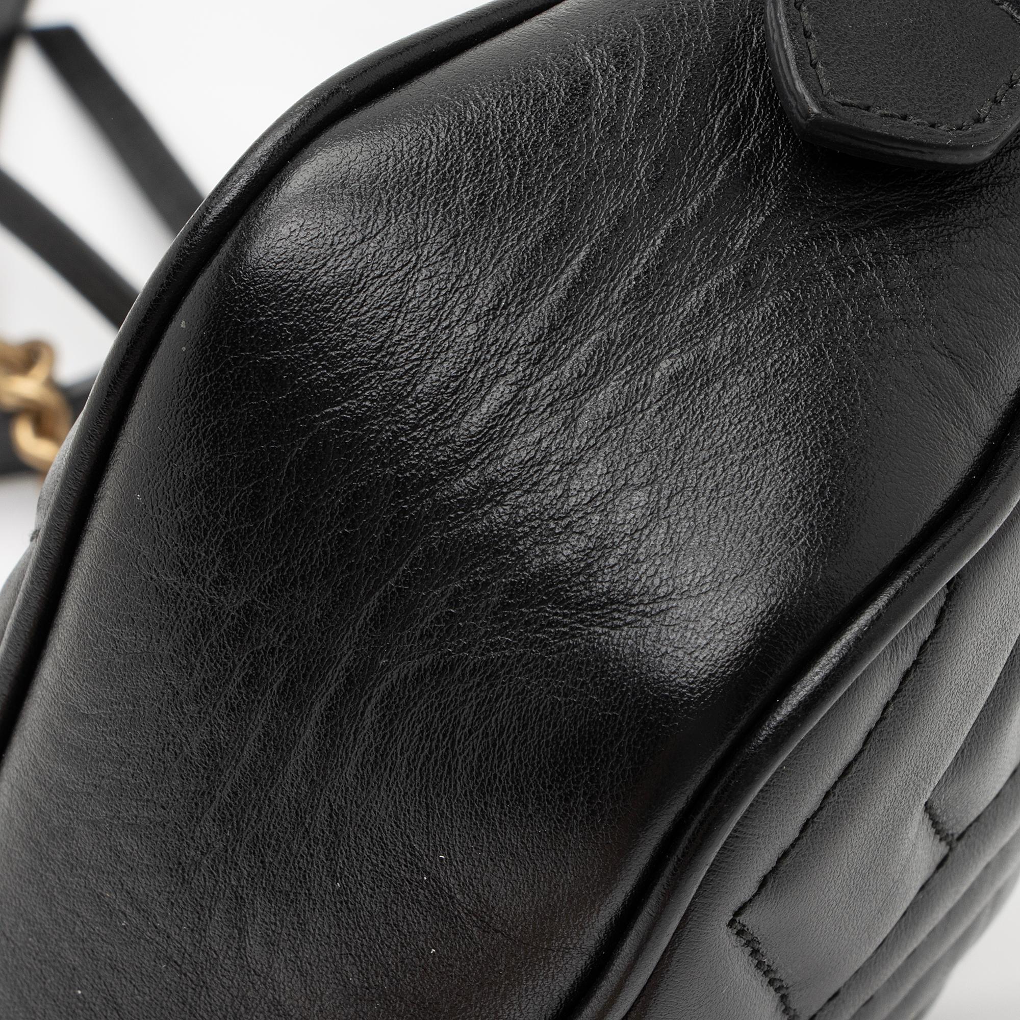 Gucci Matelasse Leather GG Marmont Mini Bag (SHF-jGNX76)
