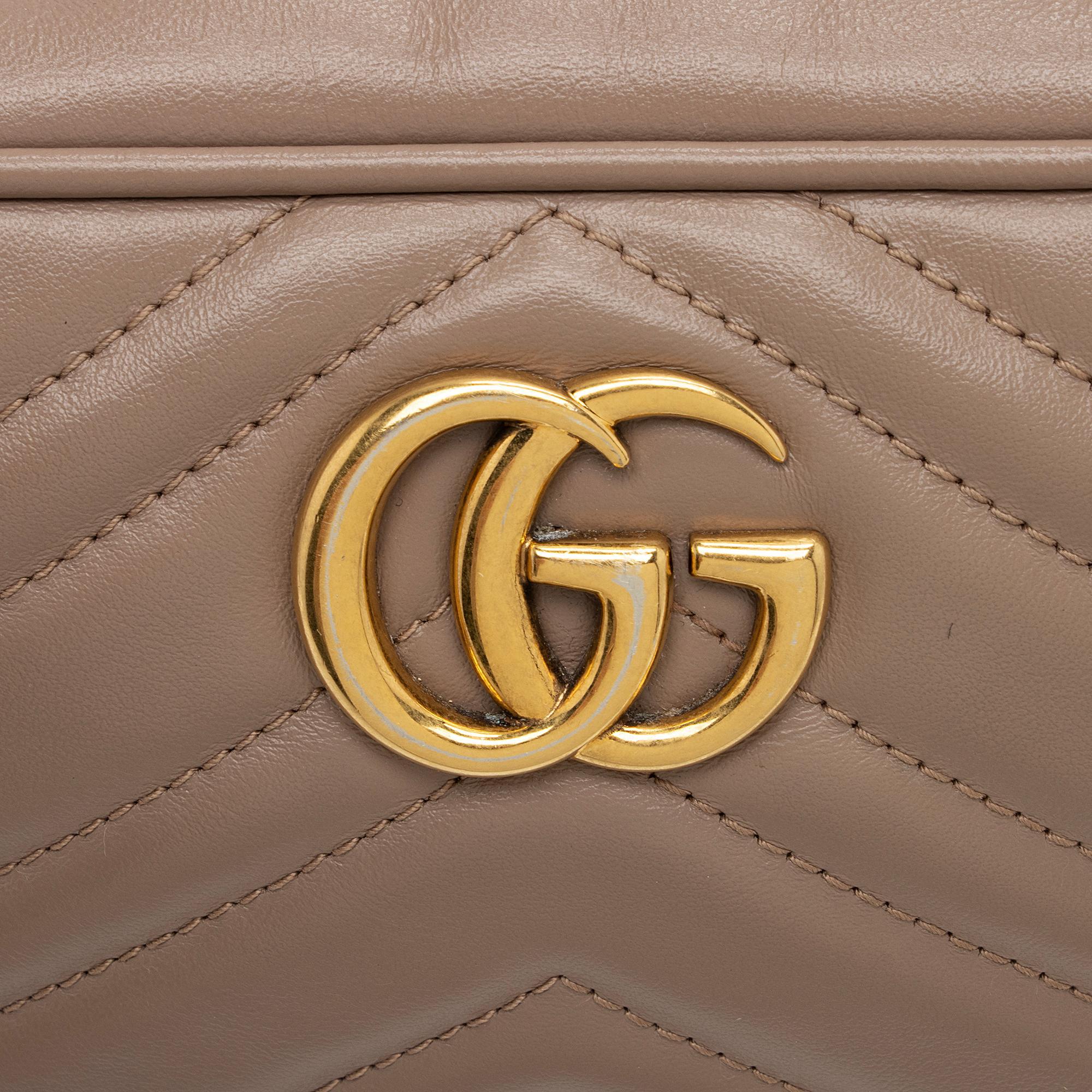 Gucci Matelasse Leather GG Marmont Mini Bag (SHF-W8HmMA)
